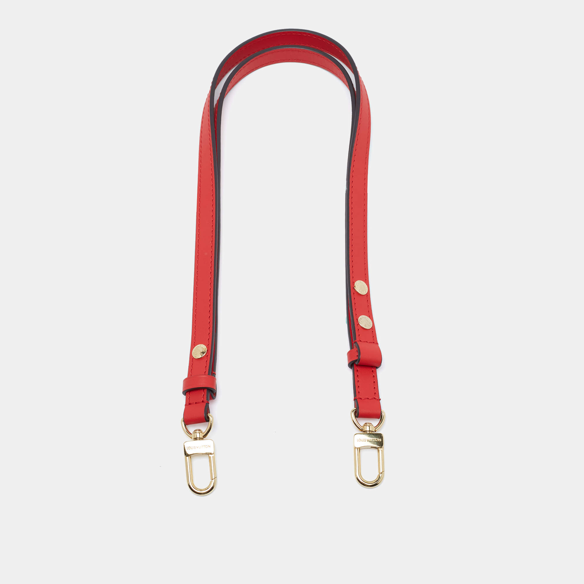 Louis Vuitton Red Leather Adjustable Shoulder Strap