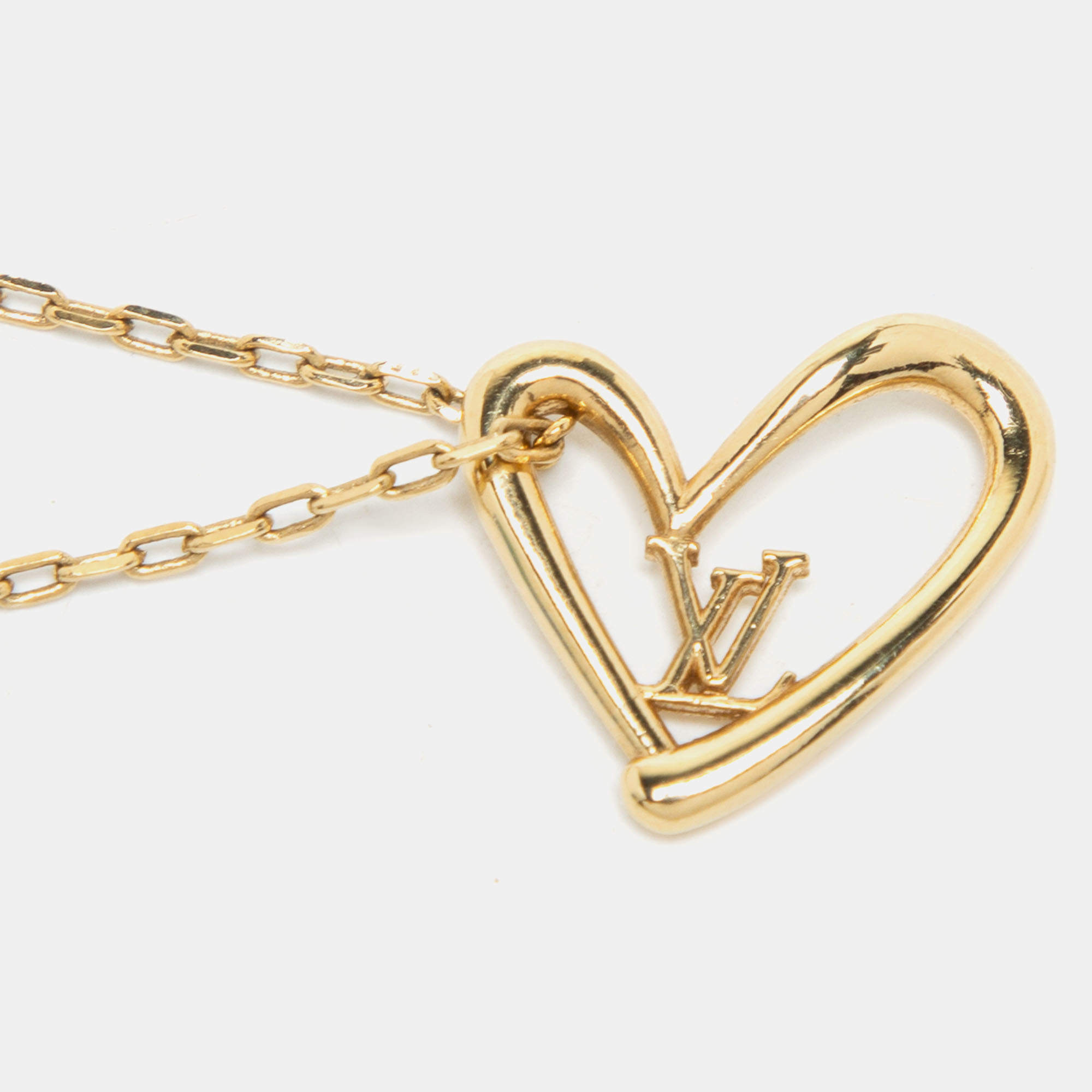 Louis Vuitton Limited Edition Heart Necklace Fall In Love Gold in