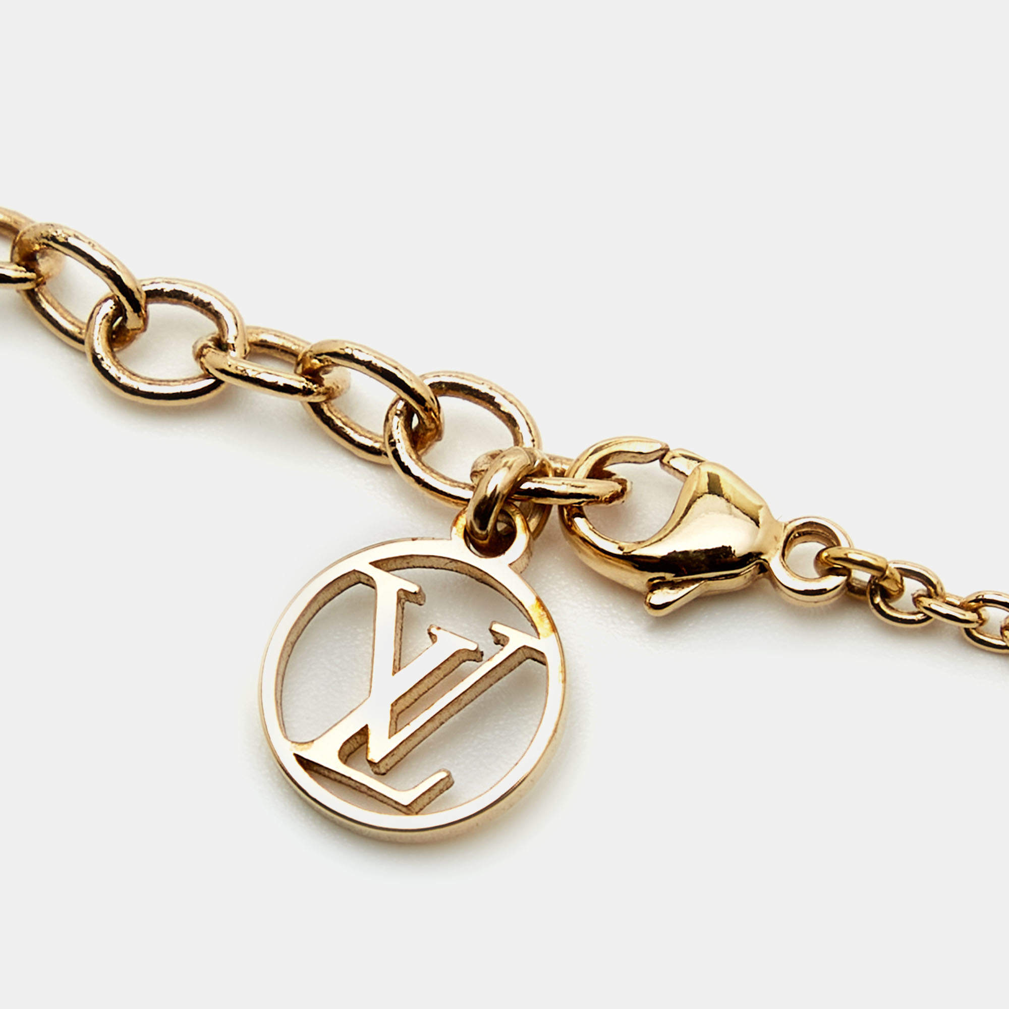 Louis Vuitton Gold Tone Essential V Necklace Louis Vuitton | The Luxury  Closet