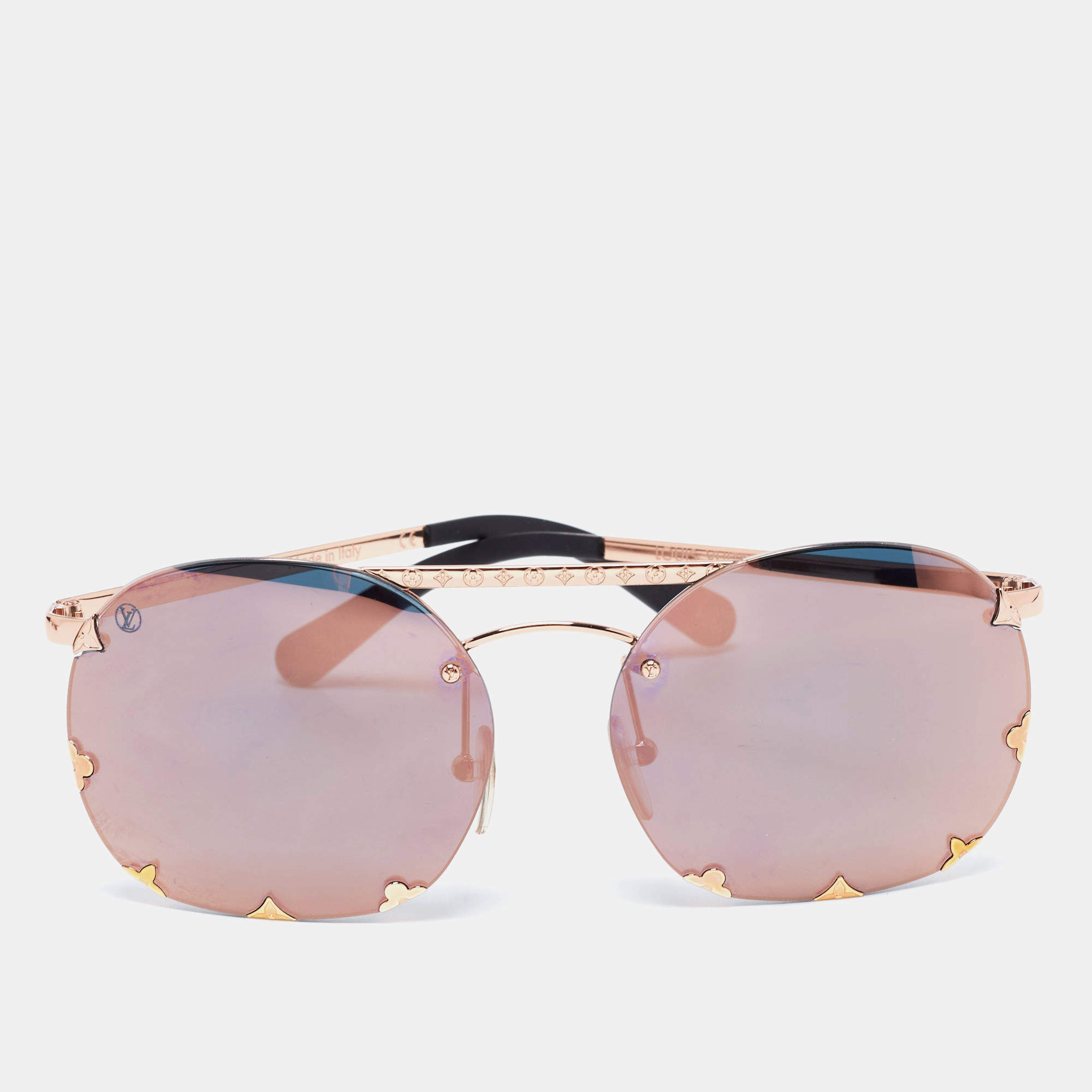 Louis Vuitton Rose Gold Z1065U Mirrored Diva Sunglasses Louis
