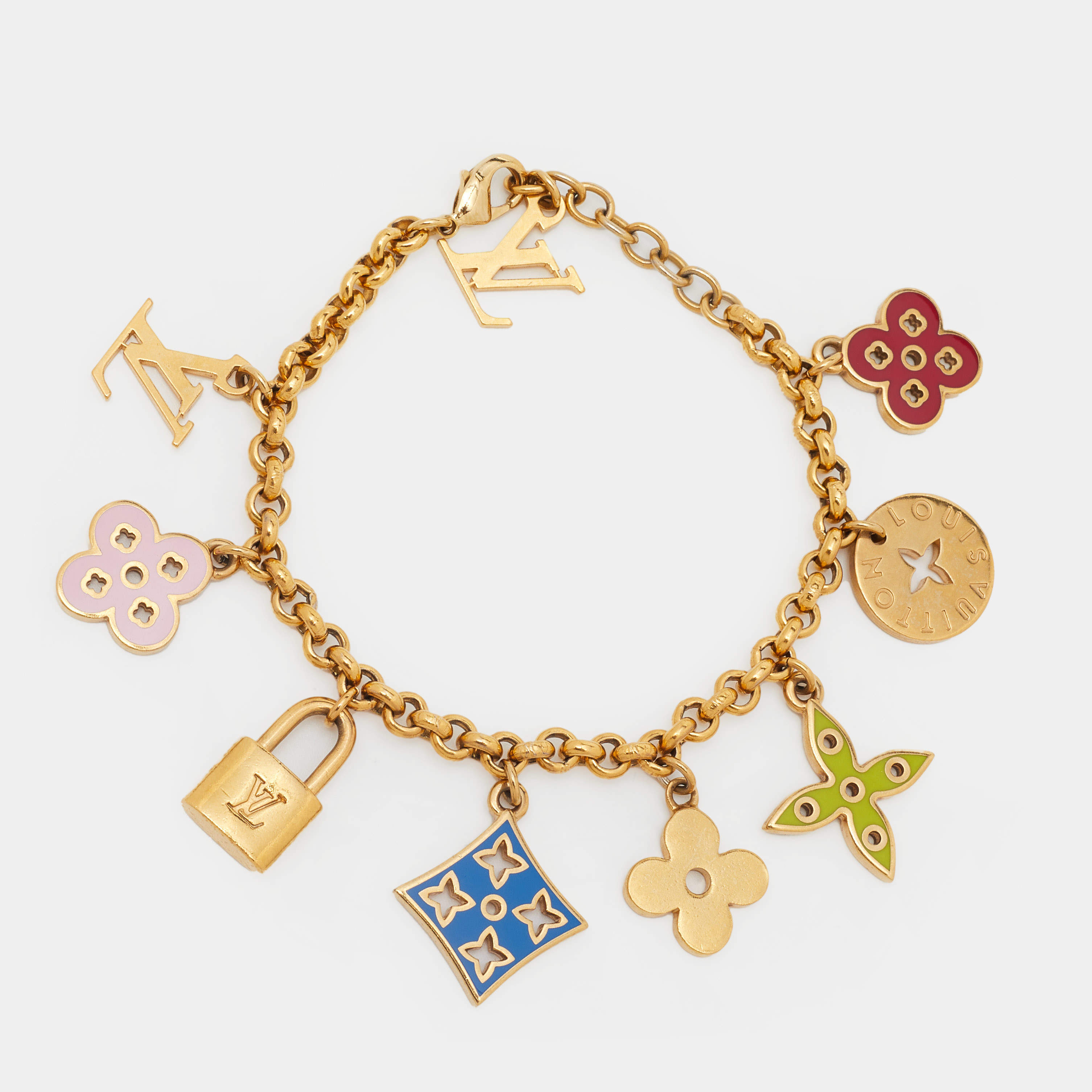 Lot - Louis Vuitton Monogram Charm Bracelet