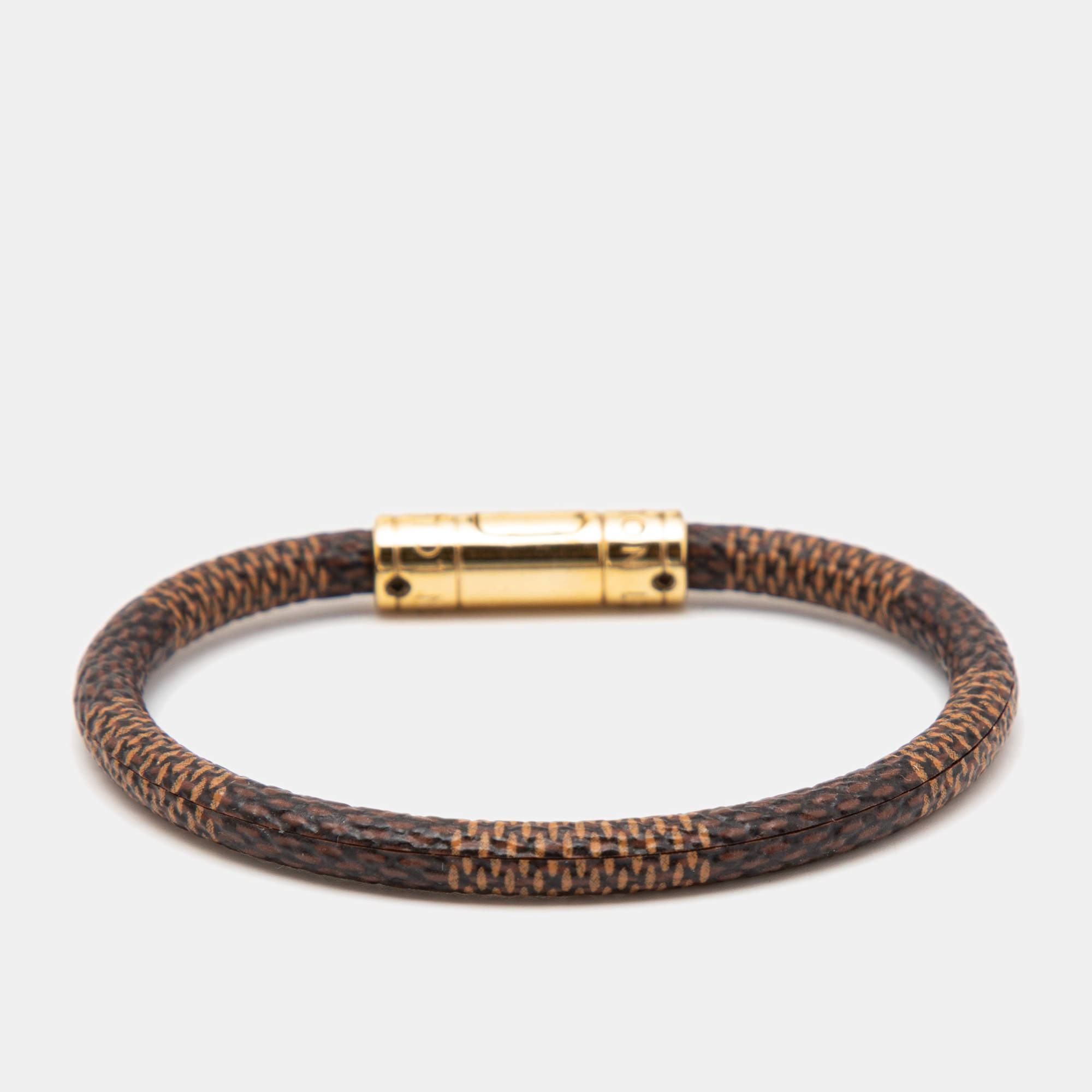 Louis Vuitton Brown Damier Ebene Keep It Bracelet