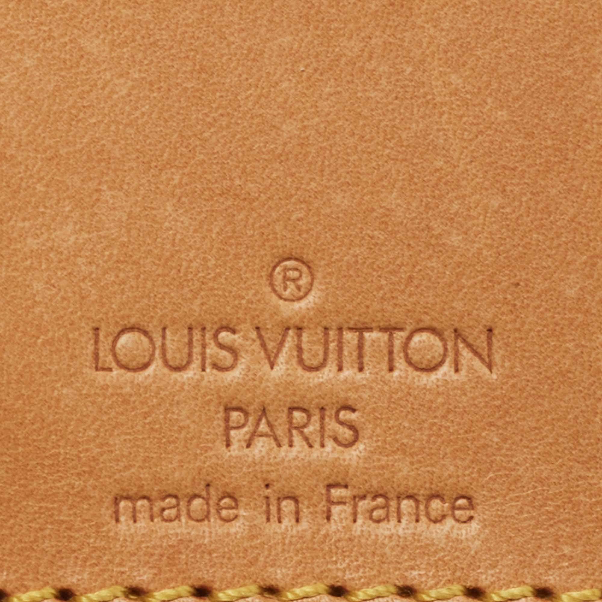 LOUIS VUITTON Name Tag 5 Set Brown Leather Bag Accessories Authentic 65048