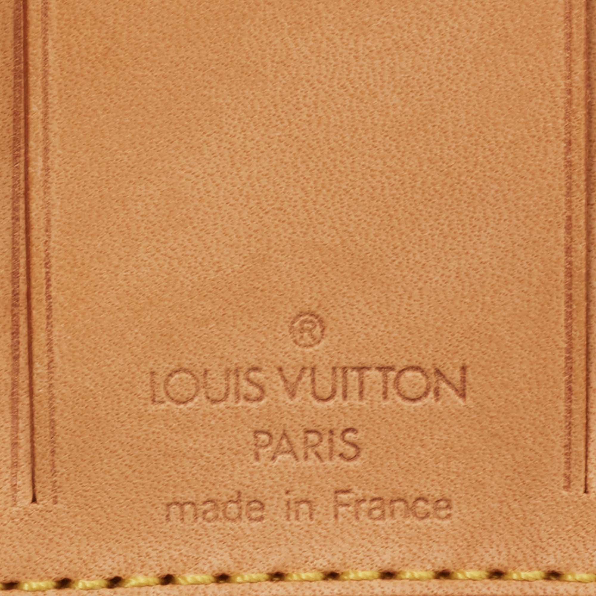 Louis Vuitton Name Tag 5 Set Brown Leather Bag Accessories