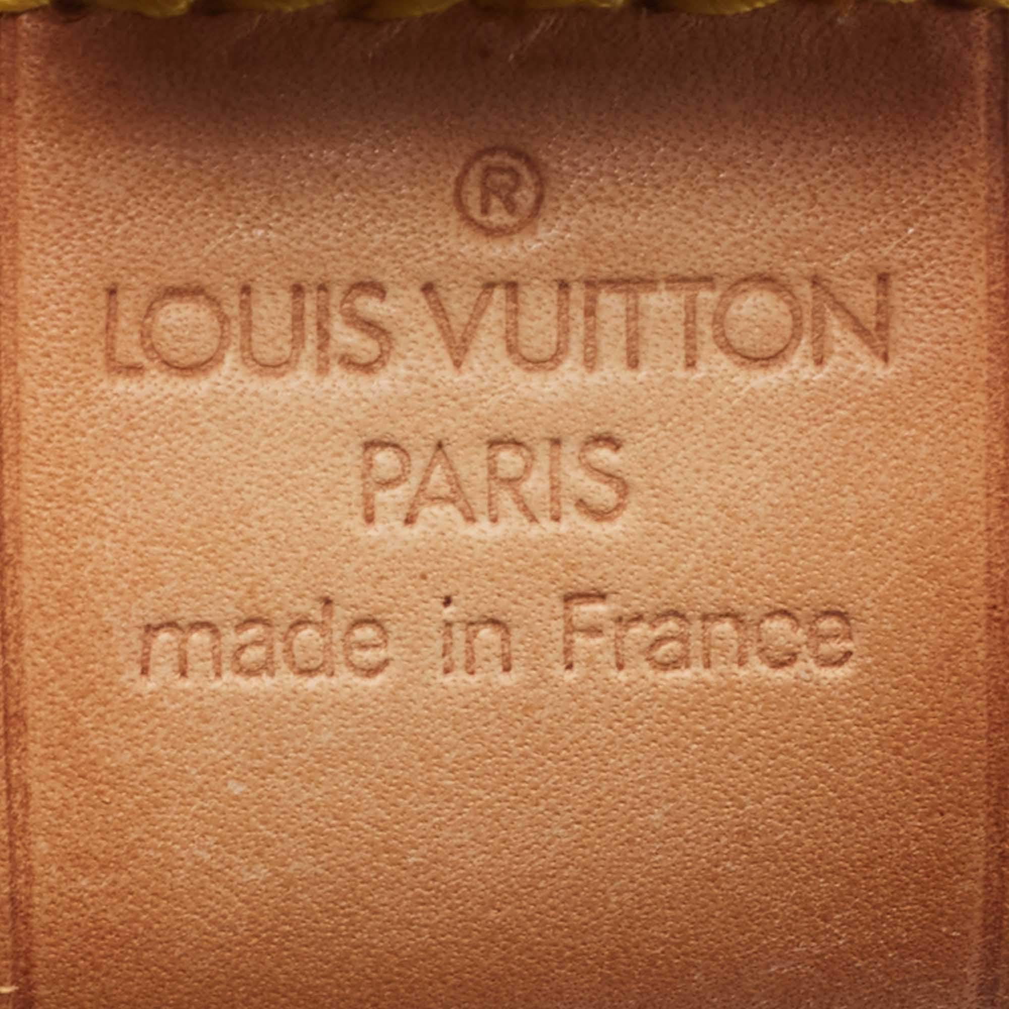 LOUIS VUITTON Shoulder Strap Leather Powanie Name Tag Set Beige LV