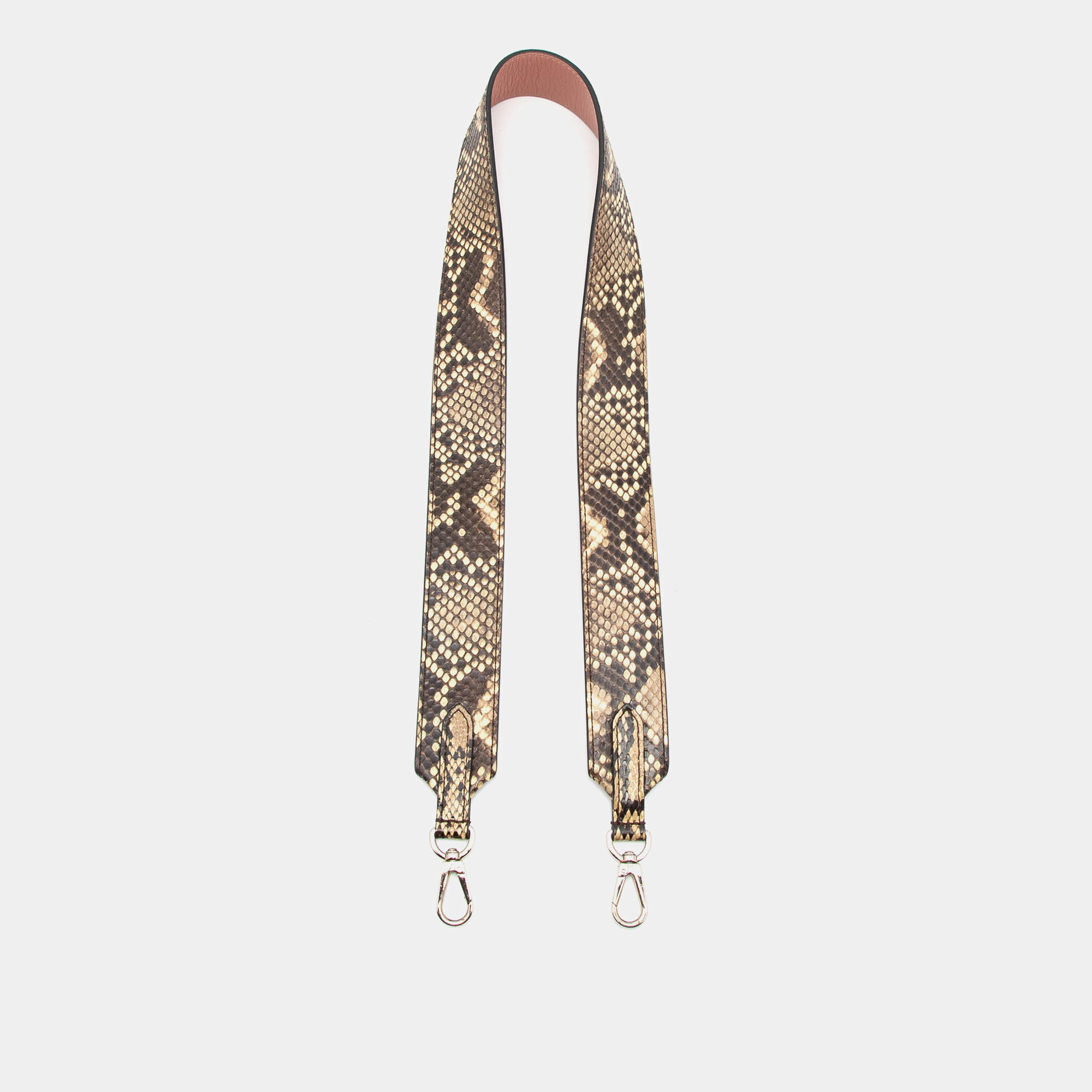 Pre Owned Louis Vuitton Beige/Black Python Shoulder Bag Strap