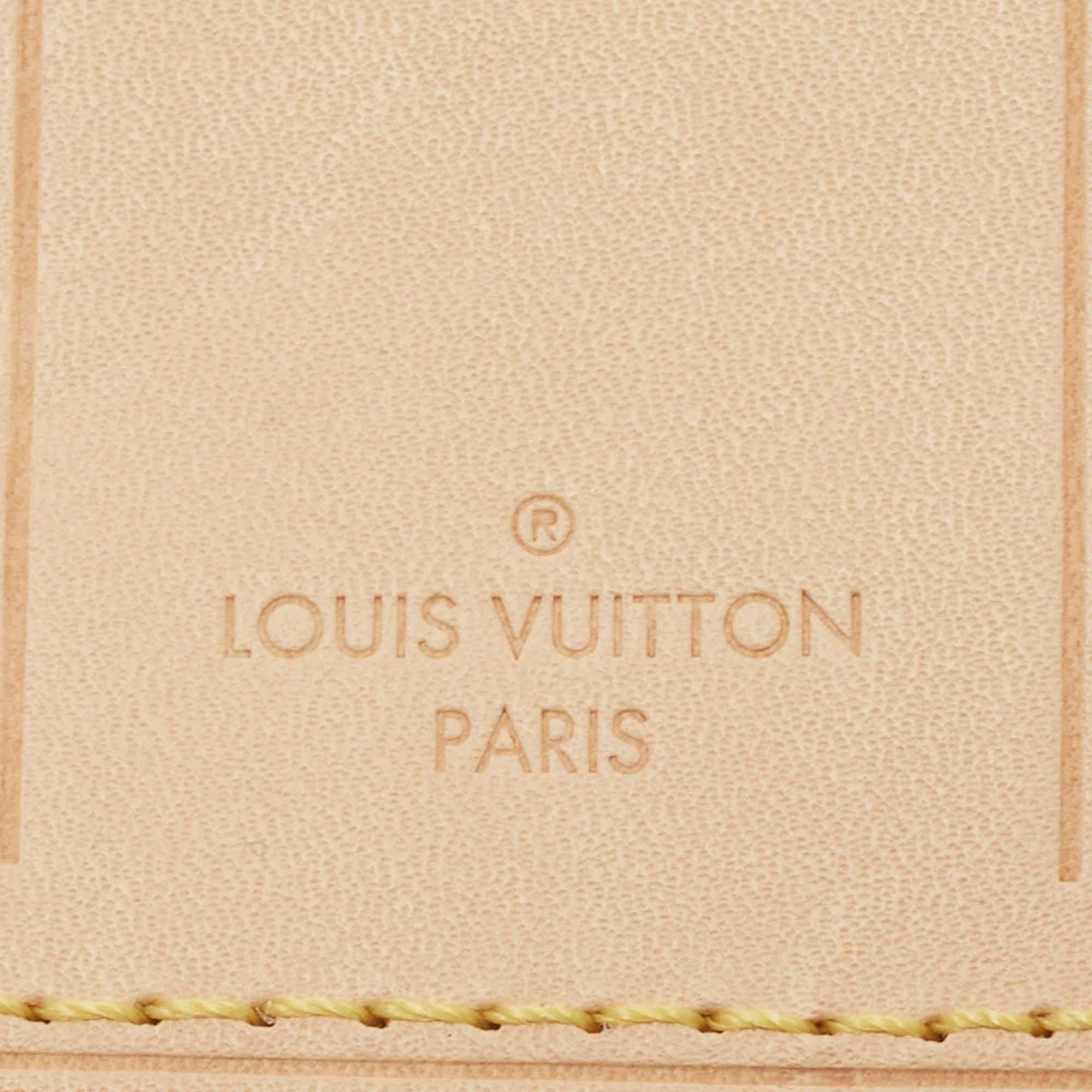 Louis Vuitton Name Tag w/ MT Initials Natural Vachetta Large Authentic✨