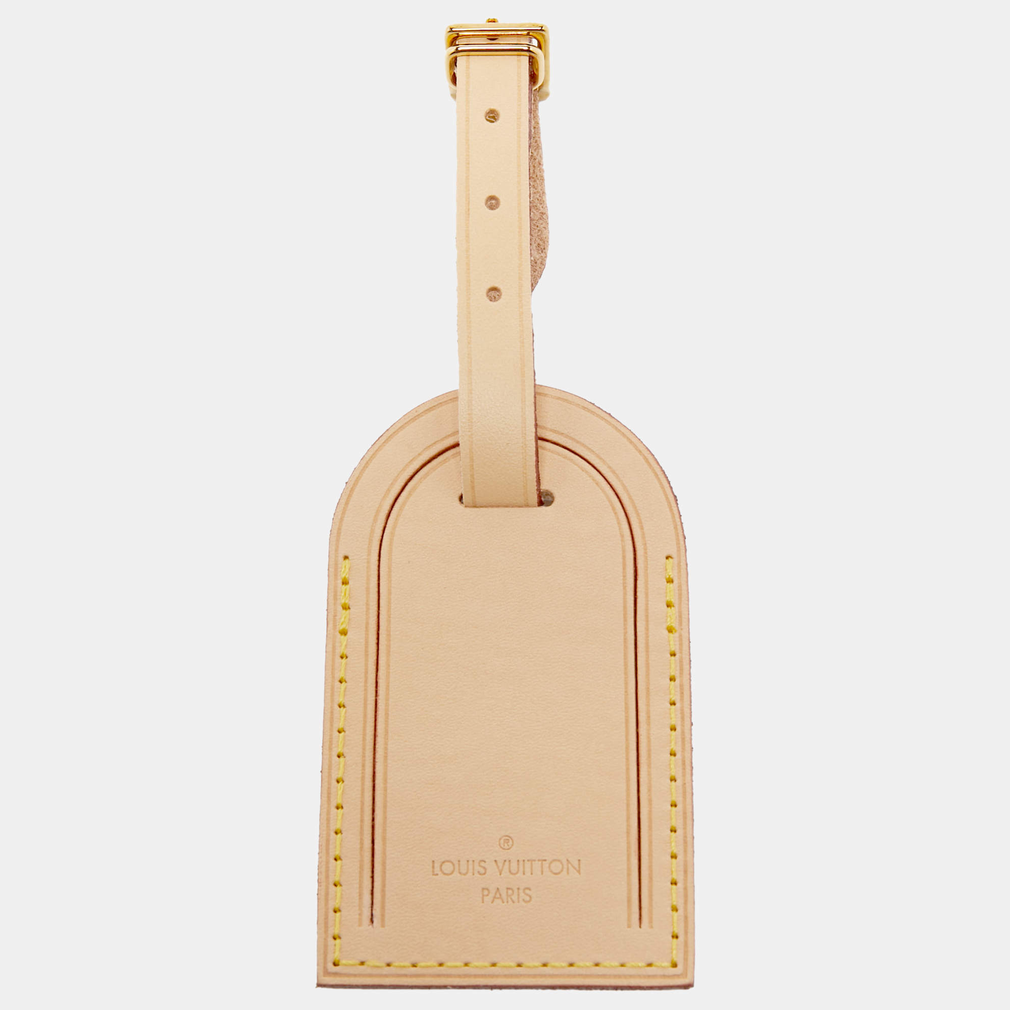 Pre Owned Louis Vuitton Vachetta Leather Luggage Name Tag