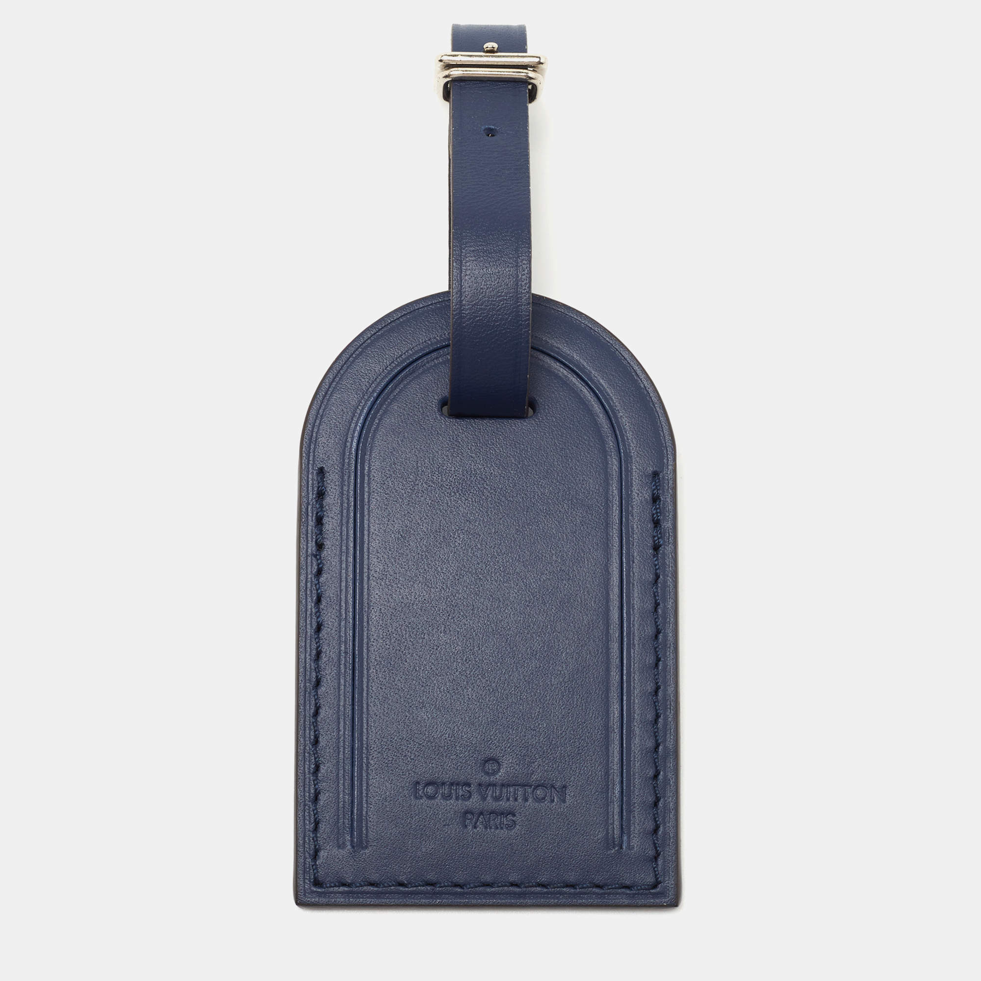 Louis Vuitton Blue Leather Luggage Name Tag