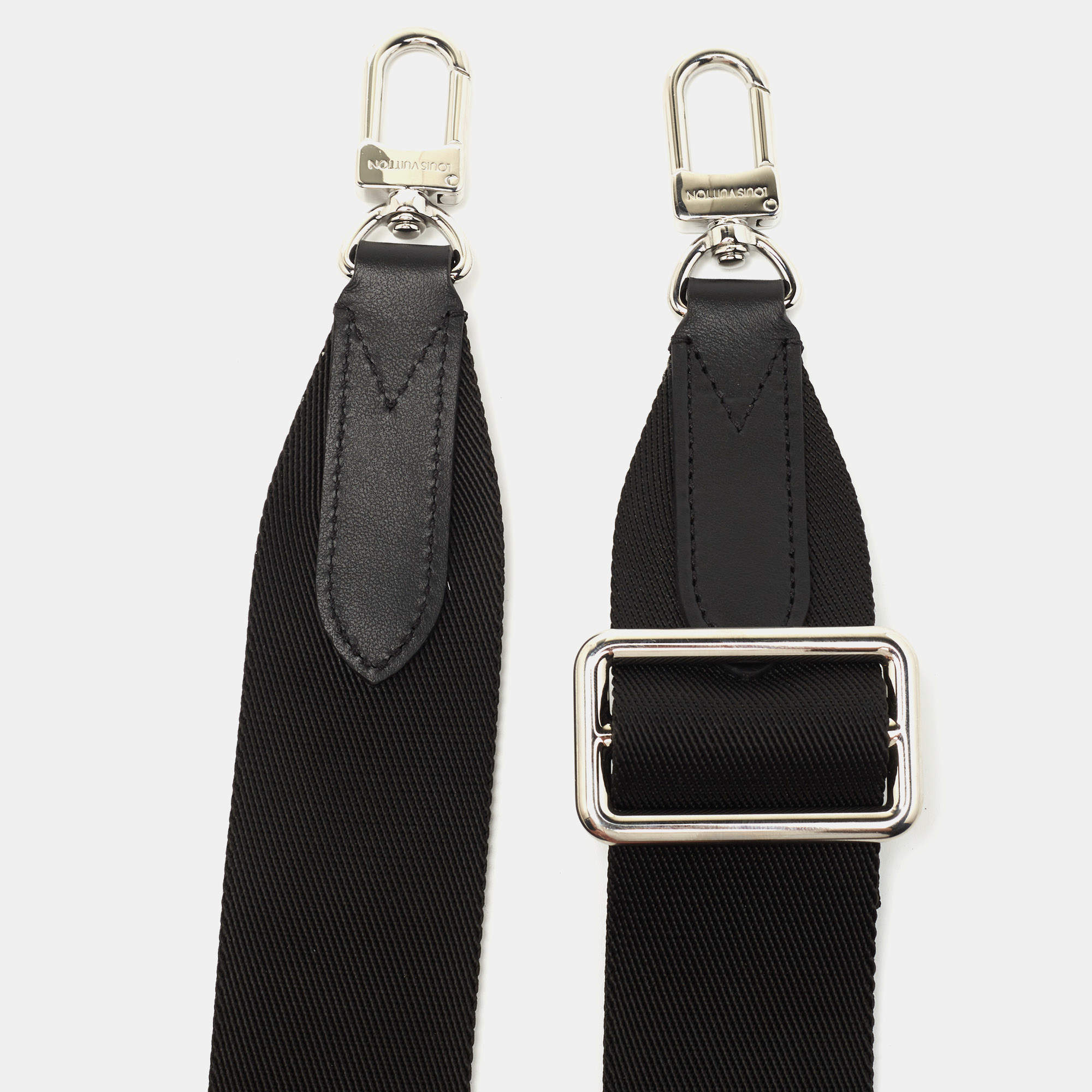 Louis Vuitton, Bags, Nwot Louis Vuitton Shoulder Strap Black Graphite  Silver Hardware