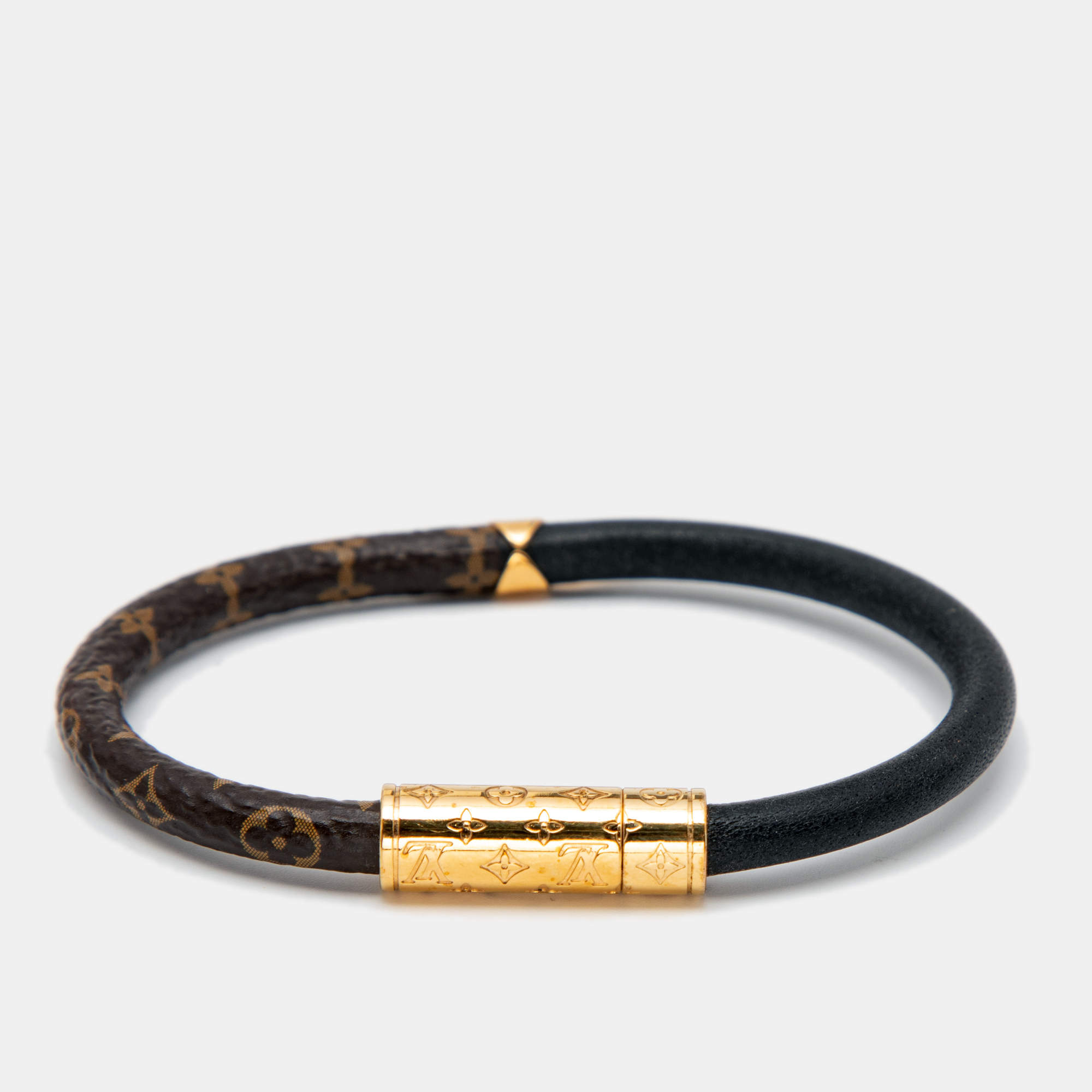 Louis Vuitton Bracelet Daily Confidentail Mist in Leather/Canvas