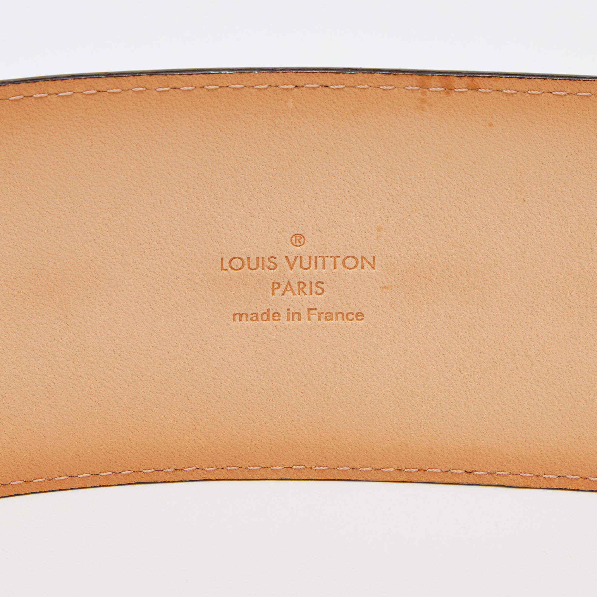 Louis Vuitton Amarante Vernis Leather LV Initiales Waist Belt 75 CM Louis  Vuitton