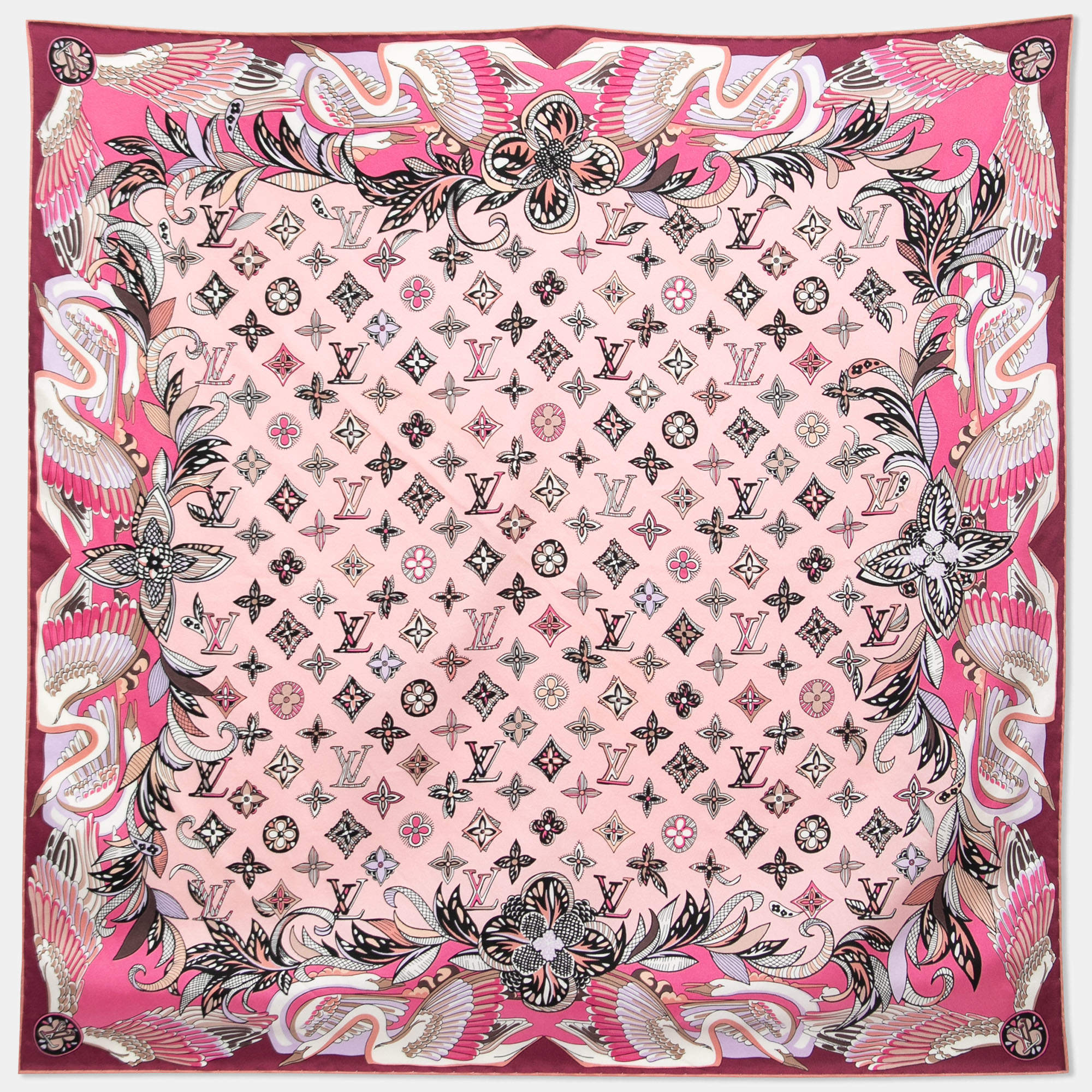 Louis Vuitton Pink Innocence Silk Scarf Louis Vuitton