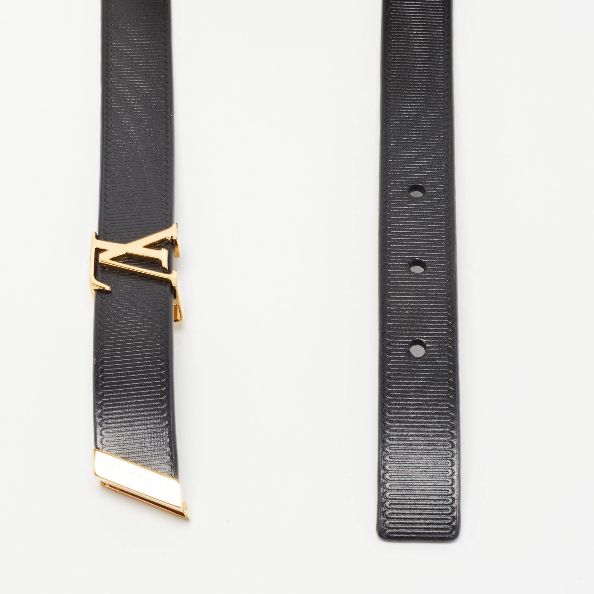 Initiales leather belt Louis Vuitton Black size 85 cm in Leather - 32682228
