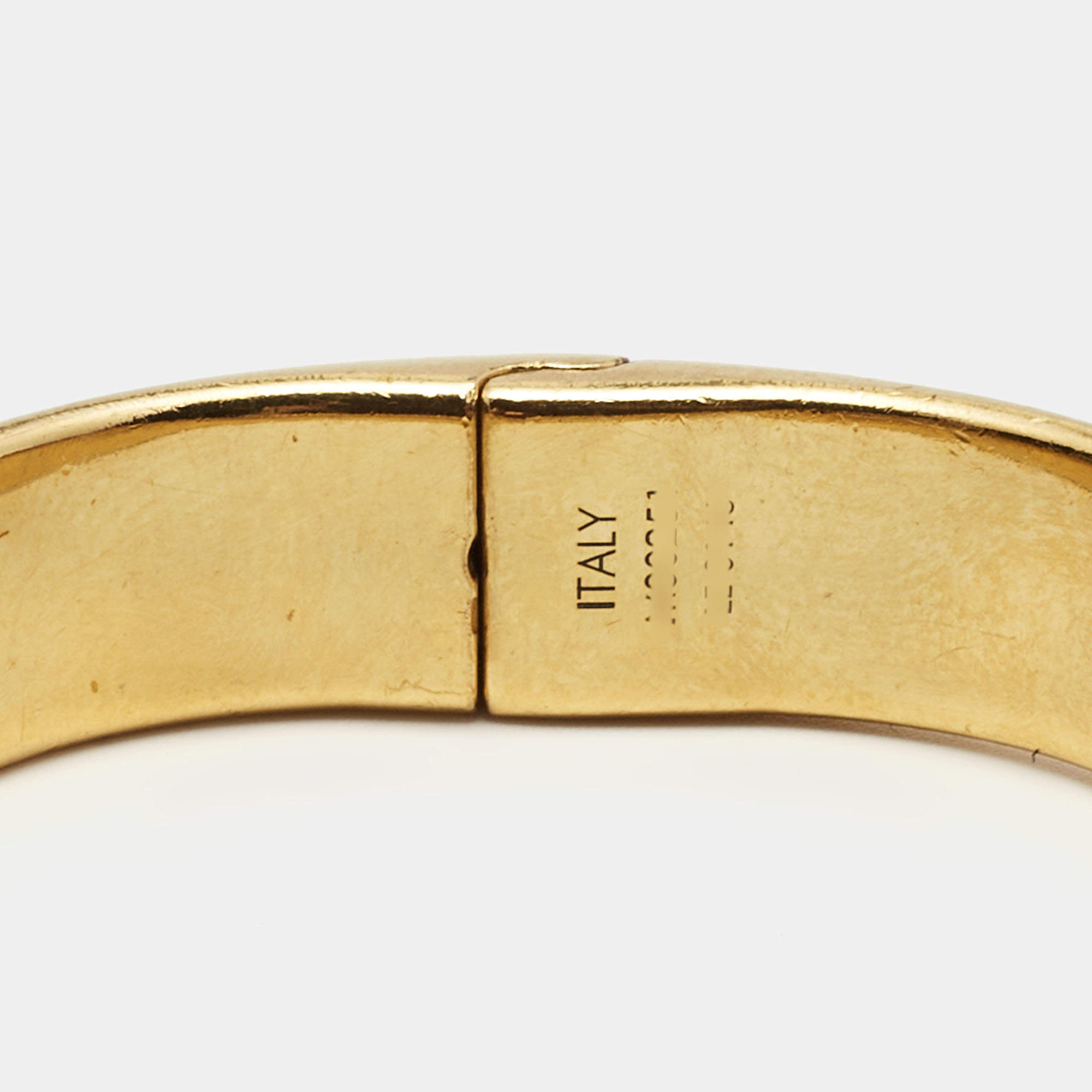 Louis Vuitton Nanogram Two Tone Cuff Bracelet S at 1stDibs