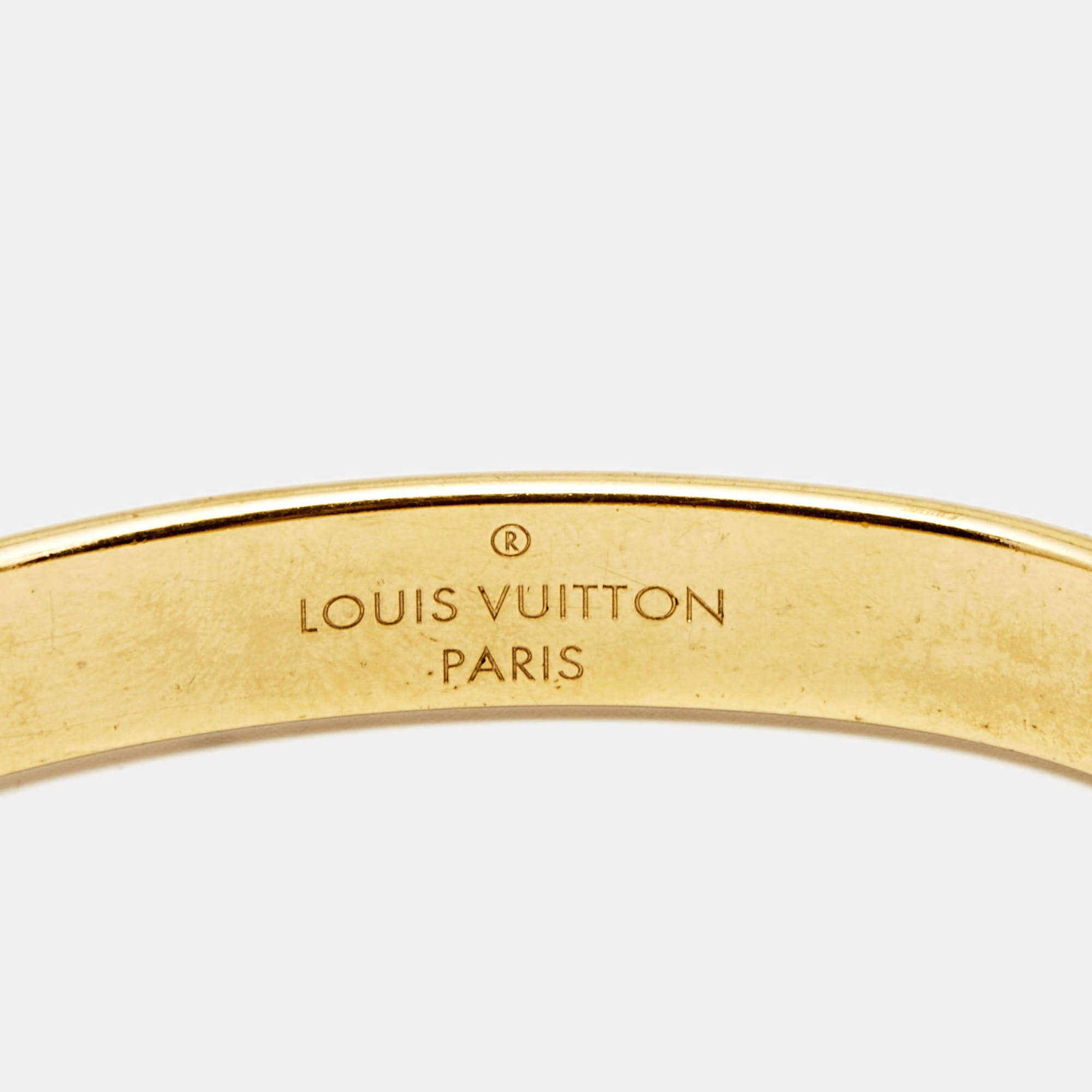 Louis Vuitton Nanogram Cuff Gold Bracelet - Size S ○ Labellov ○ Buy and  Sell Authentic Luxury