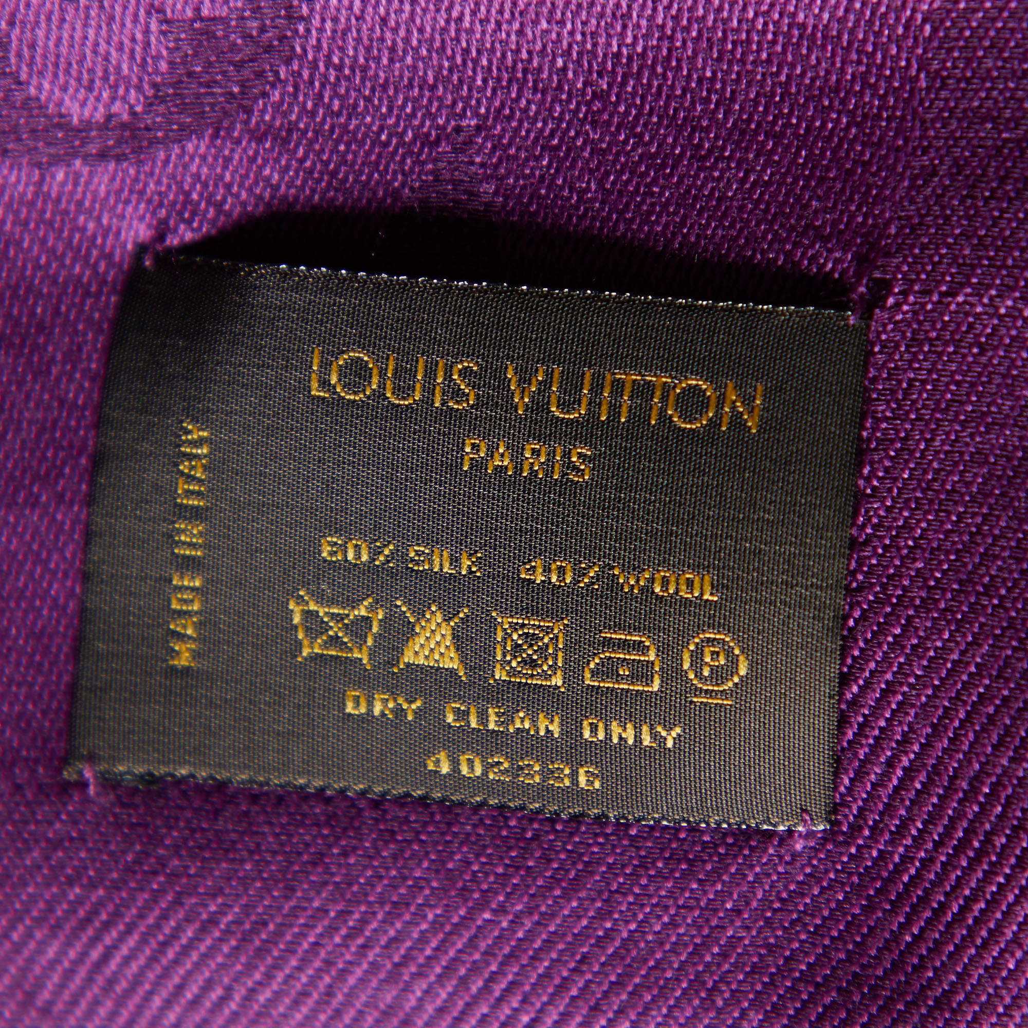 Louis Vuitton Brown Silk/Wool Pailettes Monogram Shawl Scarf - Yoogi's  Closet