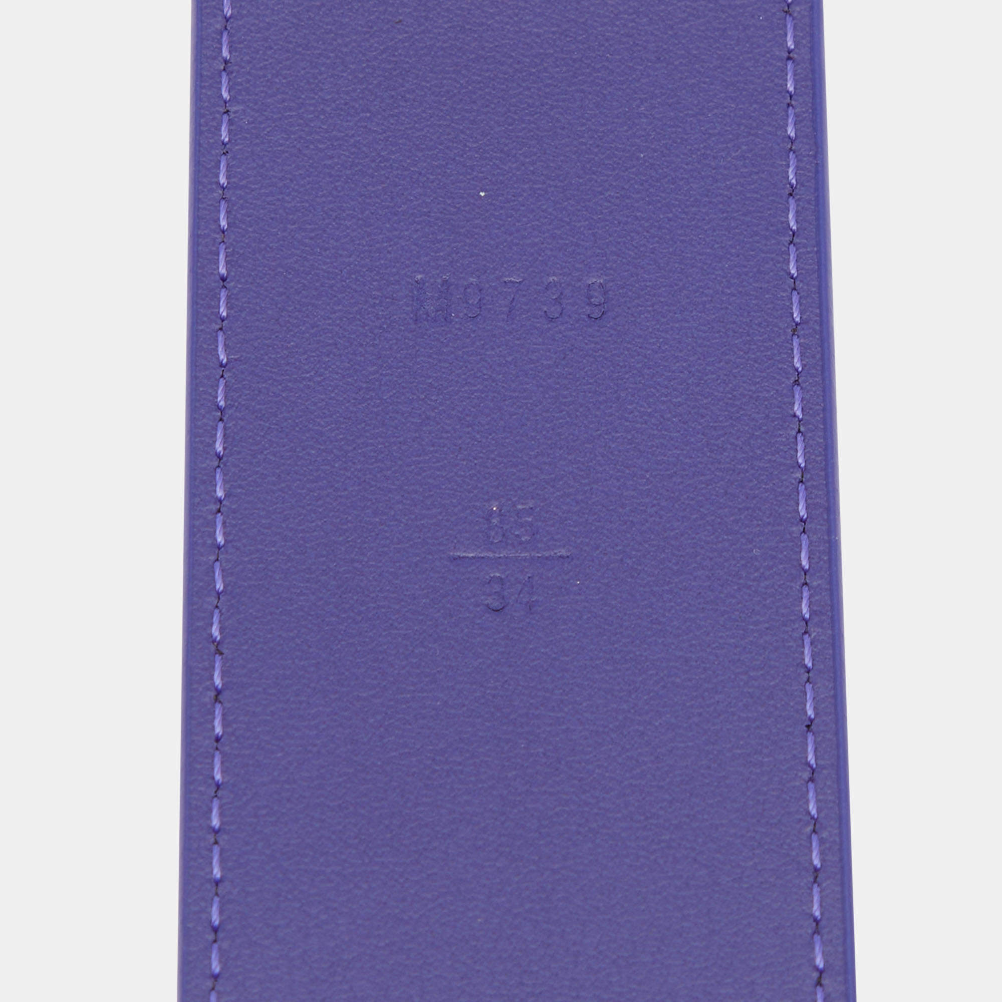 Louis Vuitton, Accessories, Louis Vuitton Centure Trio Belt Epi Fig  Fuchsia Andigo Blue M975 85cm Ladies
