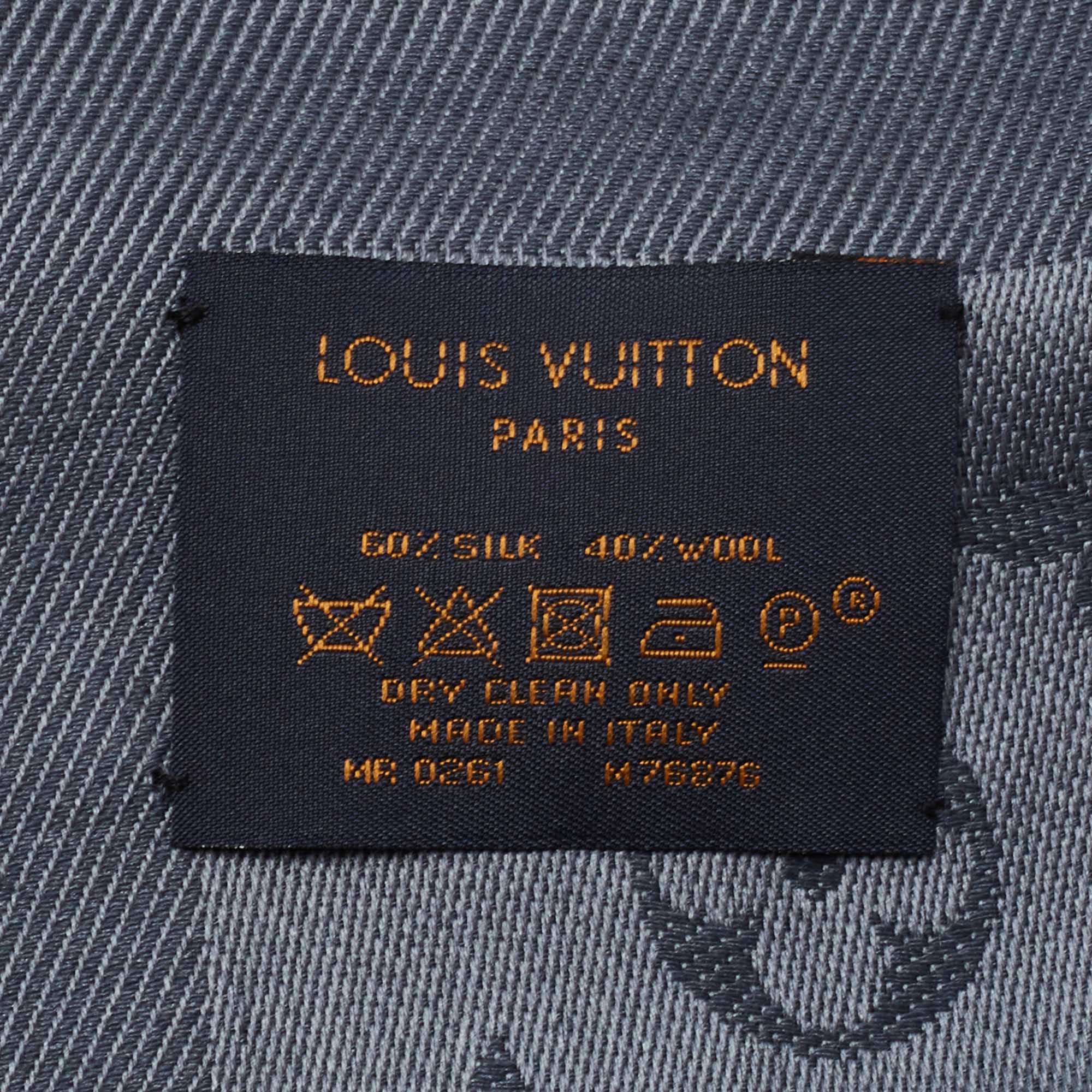 Louis Vuitton - Monogram Classic Shawl - Silk - Carbone - Women - Luxury