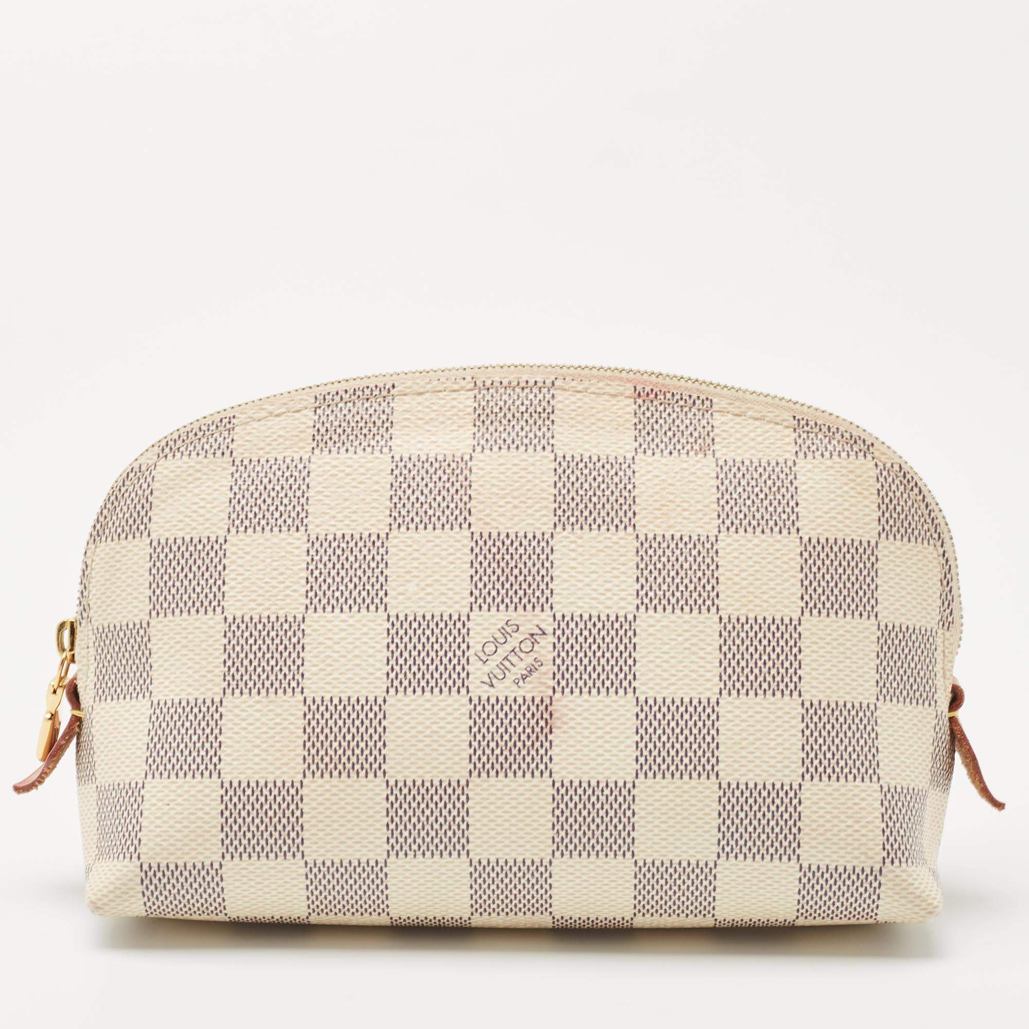 Pre Owned Louis Vuitton Damier Azur Canvas Cosmetic Pouch
