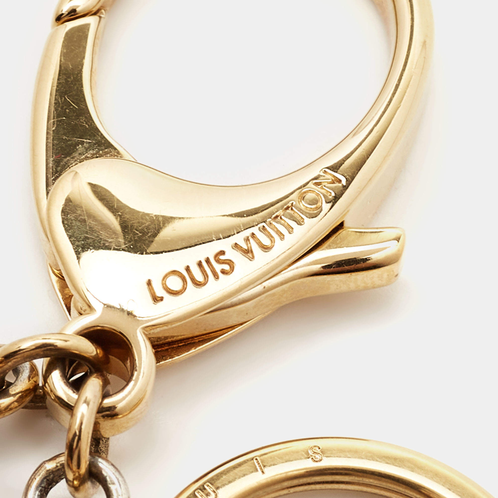 Louis Vuitton Multi Color Resin Gold Tone Key Holder Chain Louis Vuitton