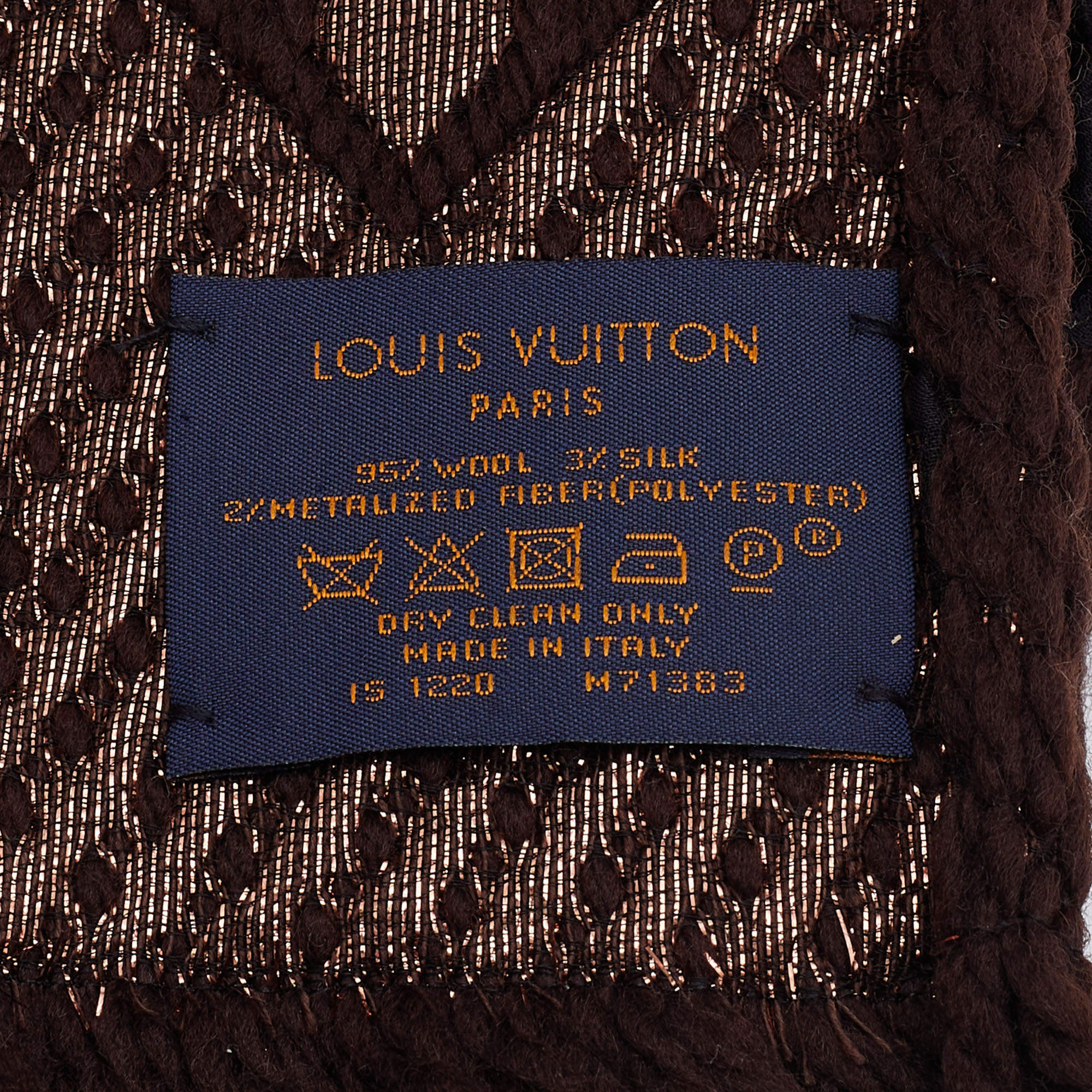 Logomania silk scarf Louis Vuitton Brown in Silk - 22438500