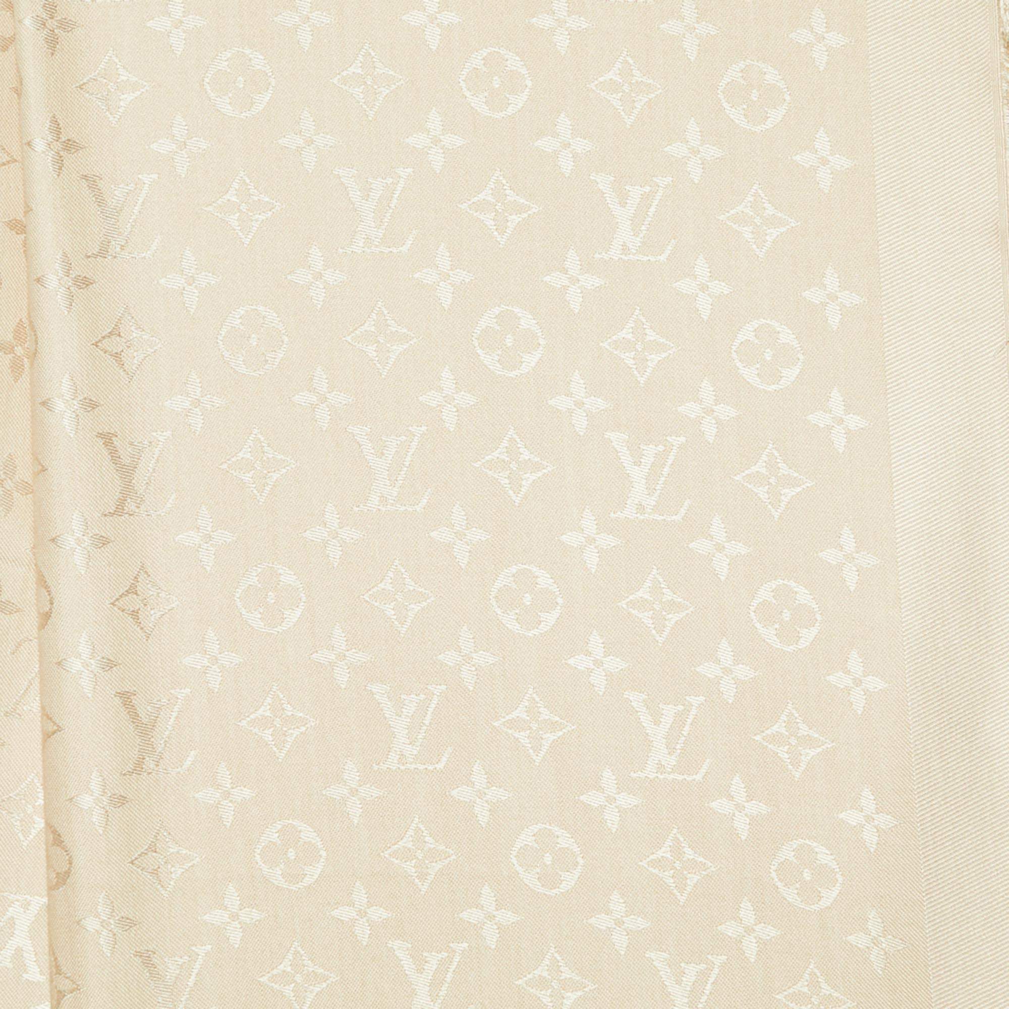 Louis Vuitton Ecru Classique Monogram Shawl – The Closet