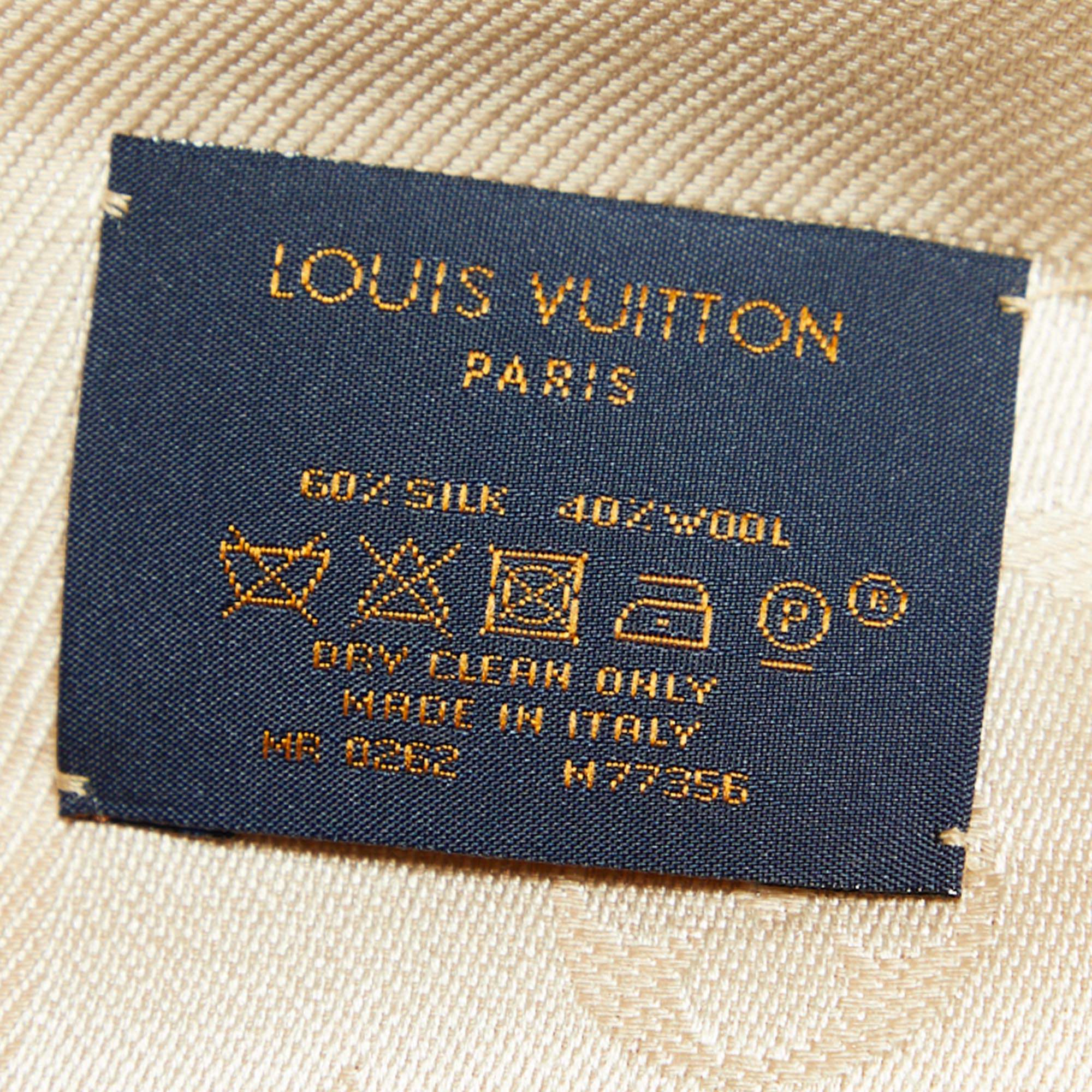 Louis Vuitton Ecru Classique Monogram Shawl – The Closet