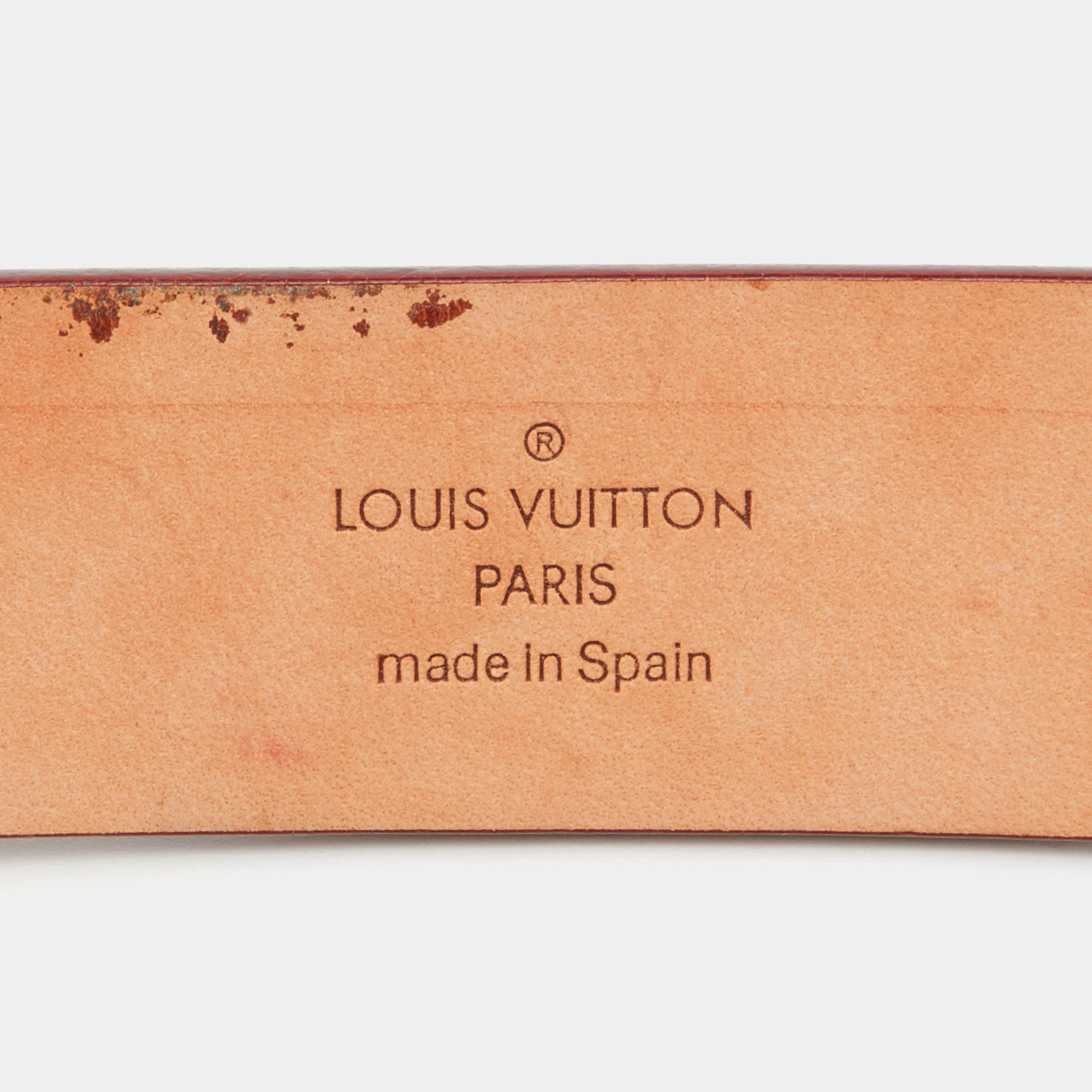 Initiales leather belt Louis Vuitton Brown size 85 cm in Leather - 28470716