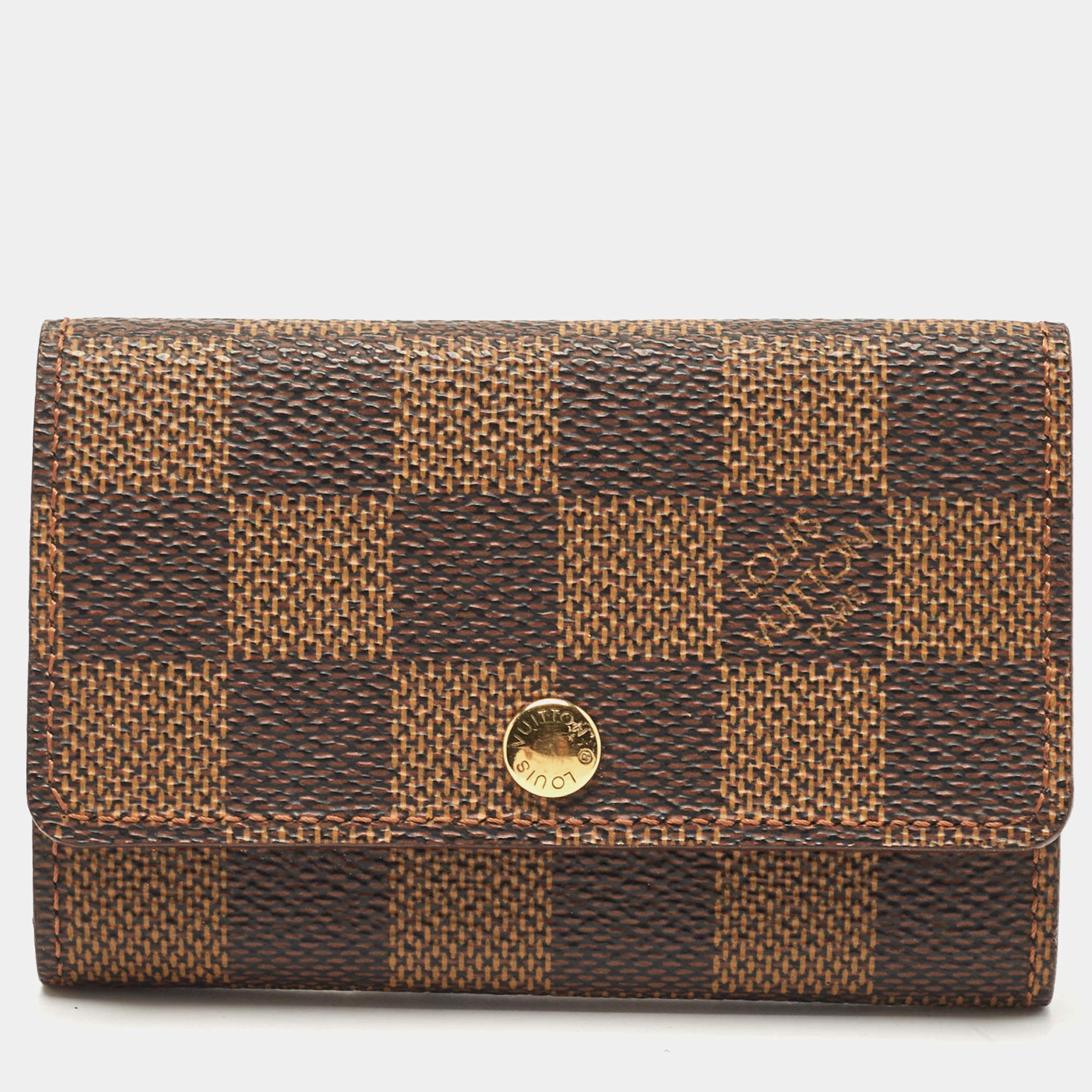 Pre Owned Louis Vuitton Damier Ebene Canvas 4 Key Holder