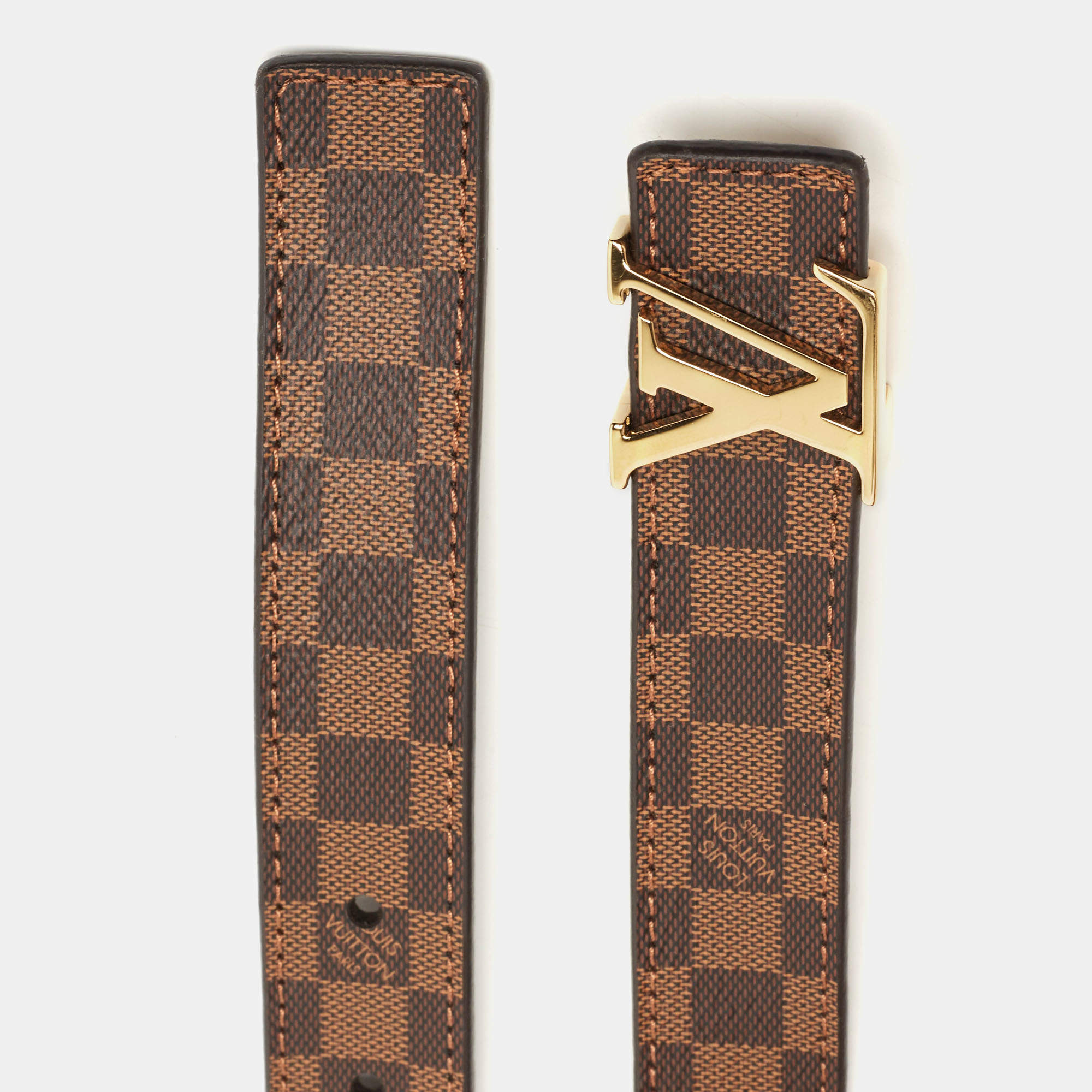 Louis Vuitton Brown Mini Lin Belt - size 90 ○ Labellov ○ Buy and