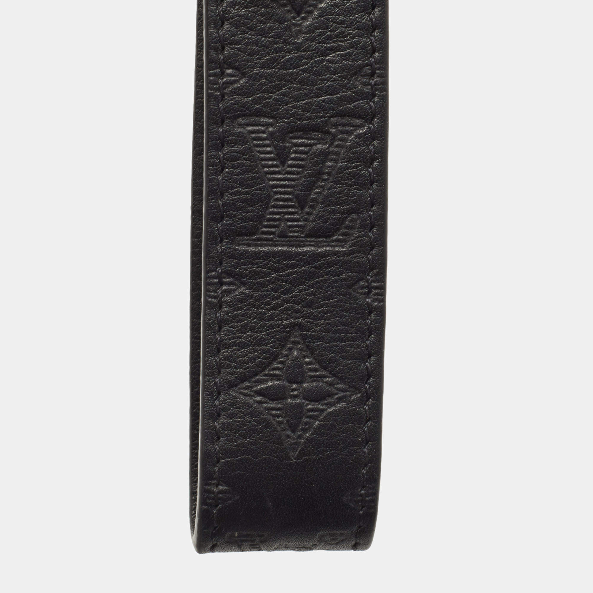 Louis Vuitton Black Leather Shadow Dragonne Key Holder And Bag Charm Louis  Vuitton