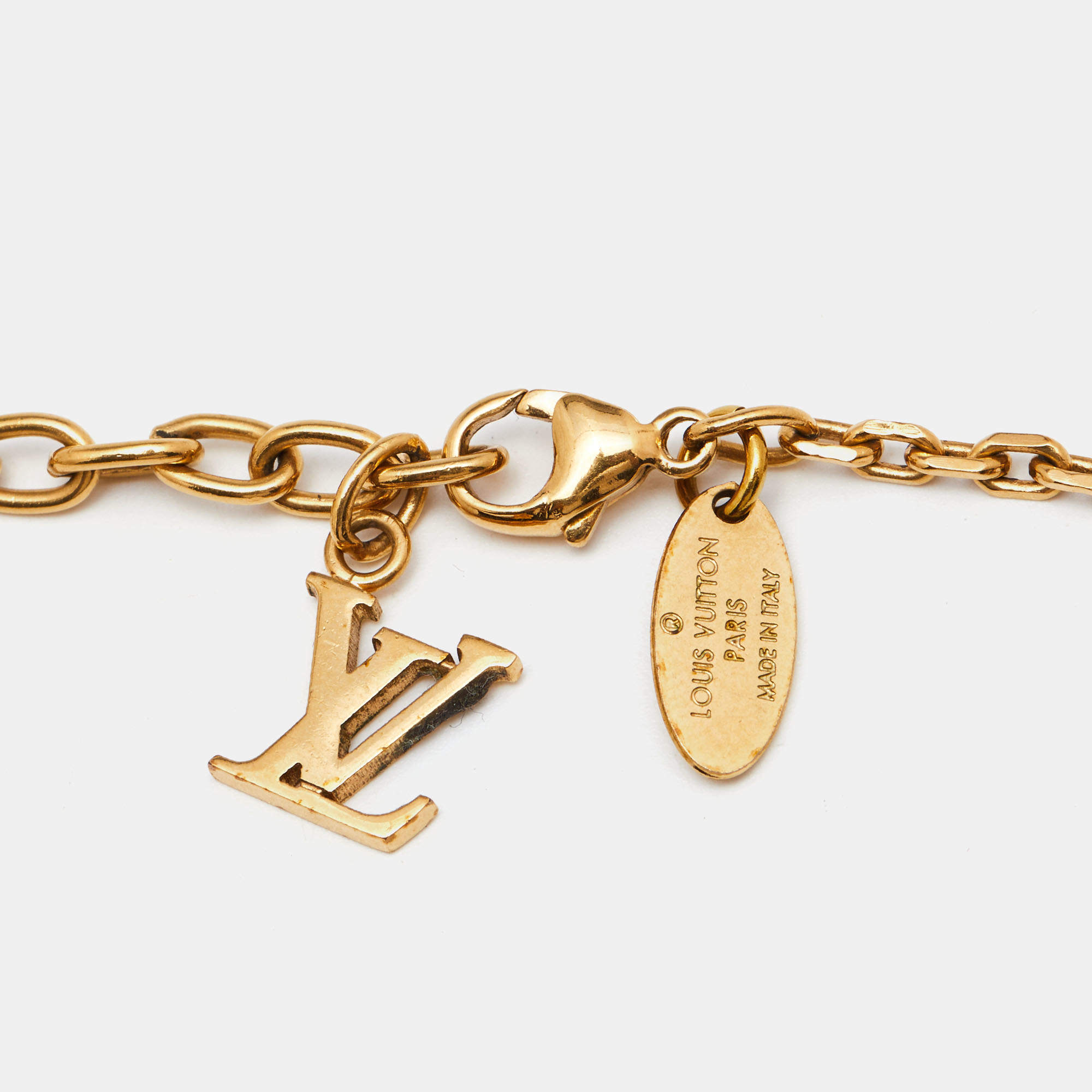 Louis Vuitton LV Monogram The Gamble Crystal Necklace