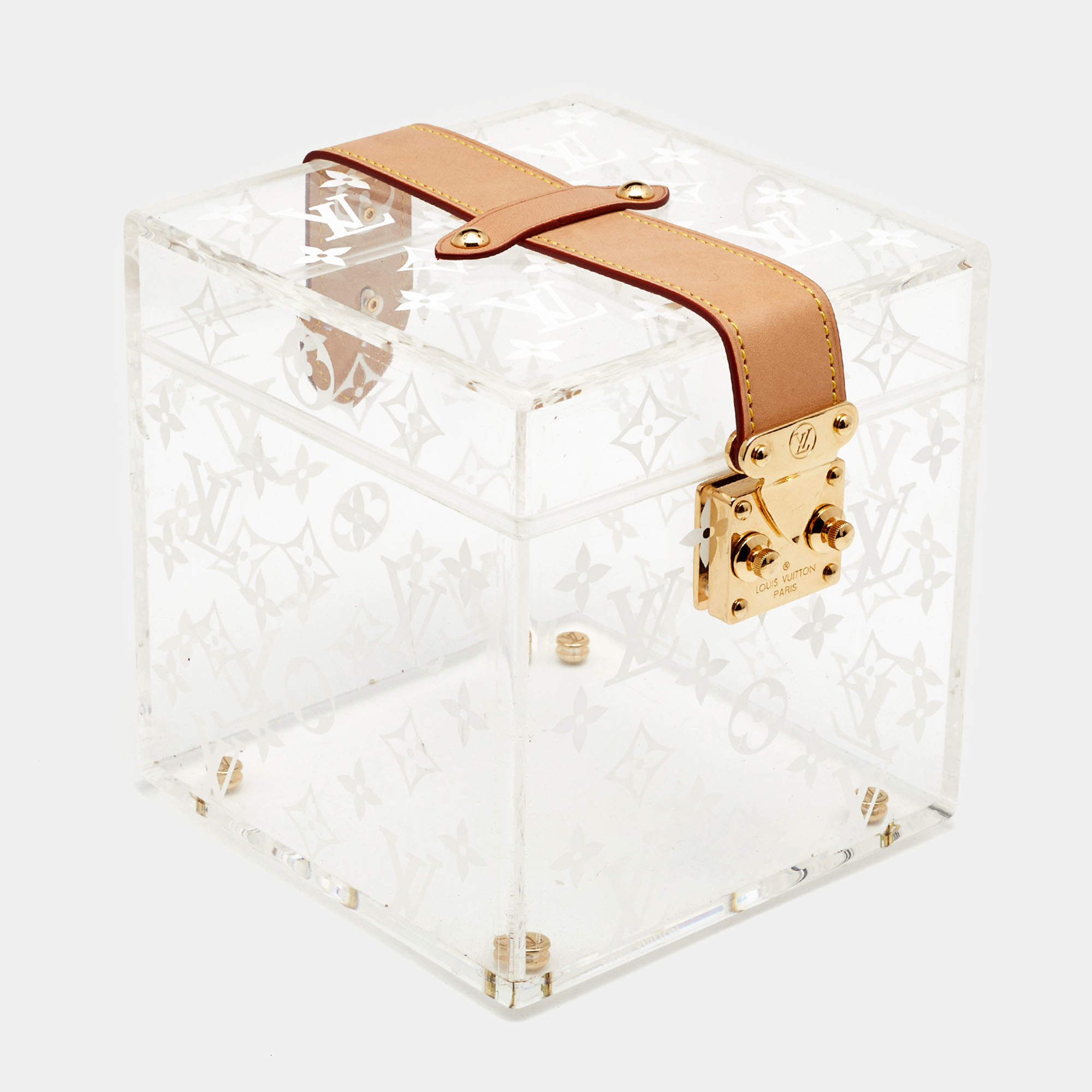 LOUIS VUITTON Transparent Plexiglass Cube Scott Box 1123841