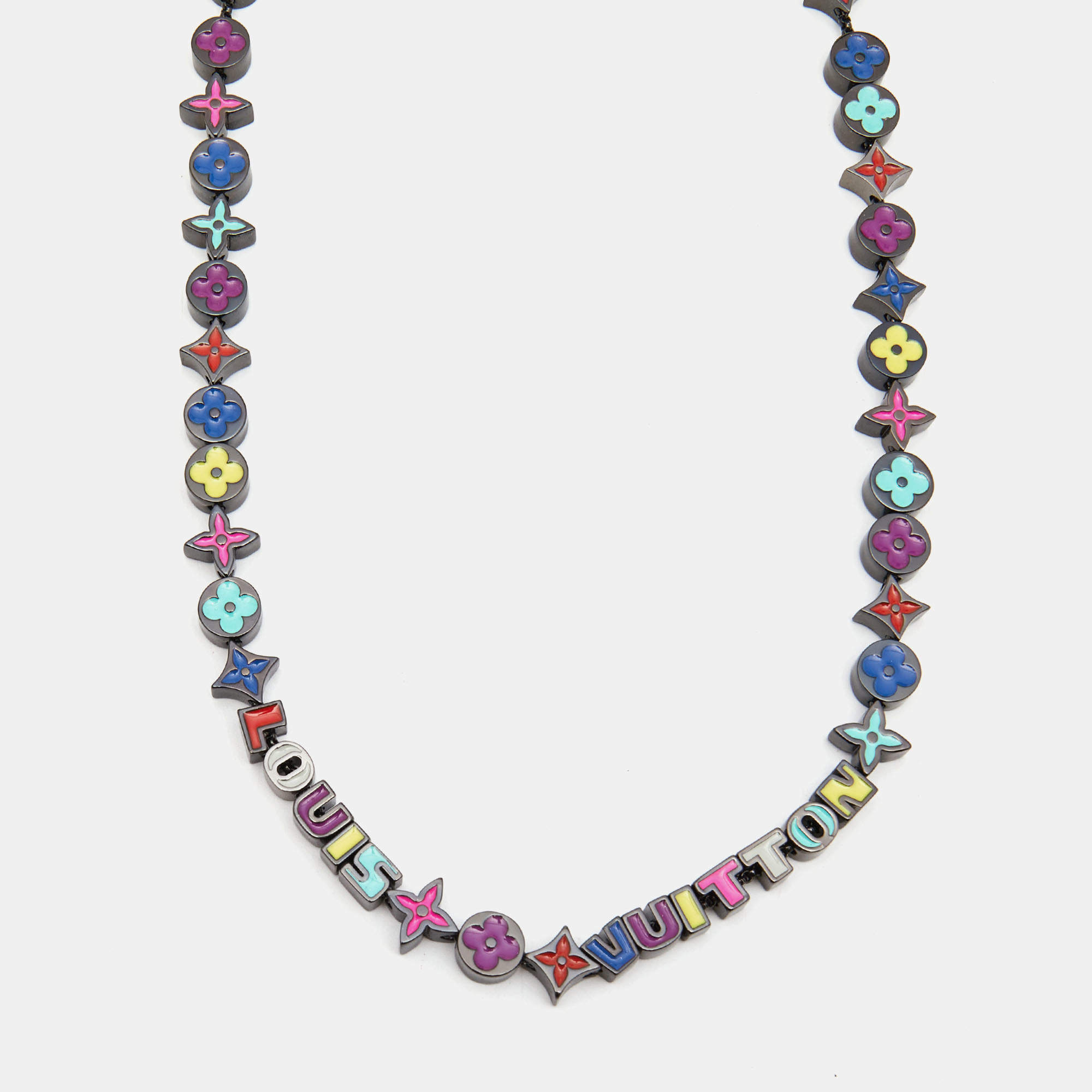 Louis Vuitton Monogram Party Necklace Rainbow in Silver Metal with  Silver-tone - US
