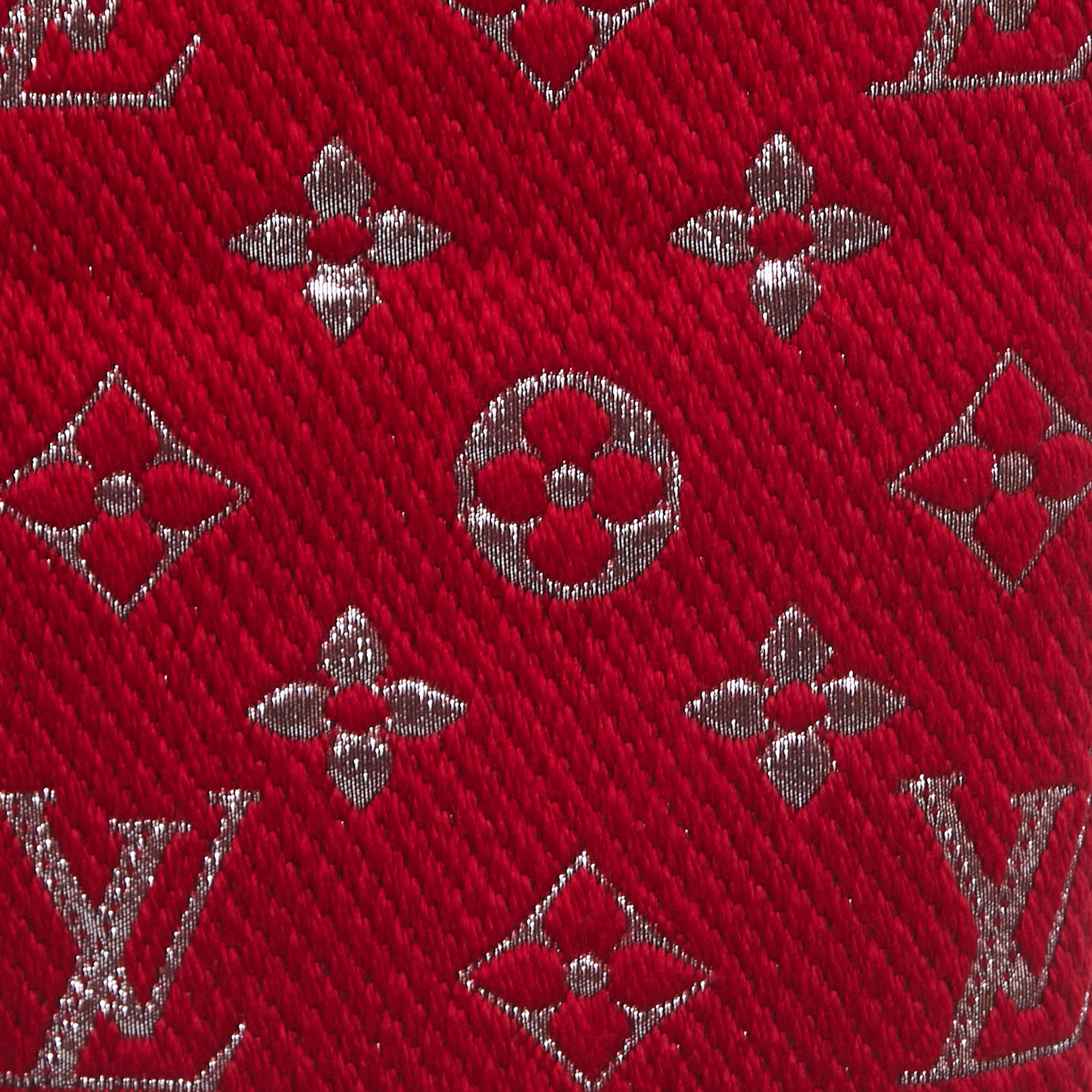 Louis Vuitton Logomania Shine Red Scarf Wool ref.228176 - Joli Closet