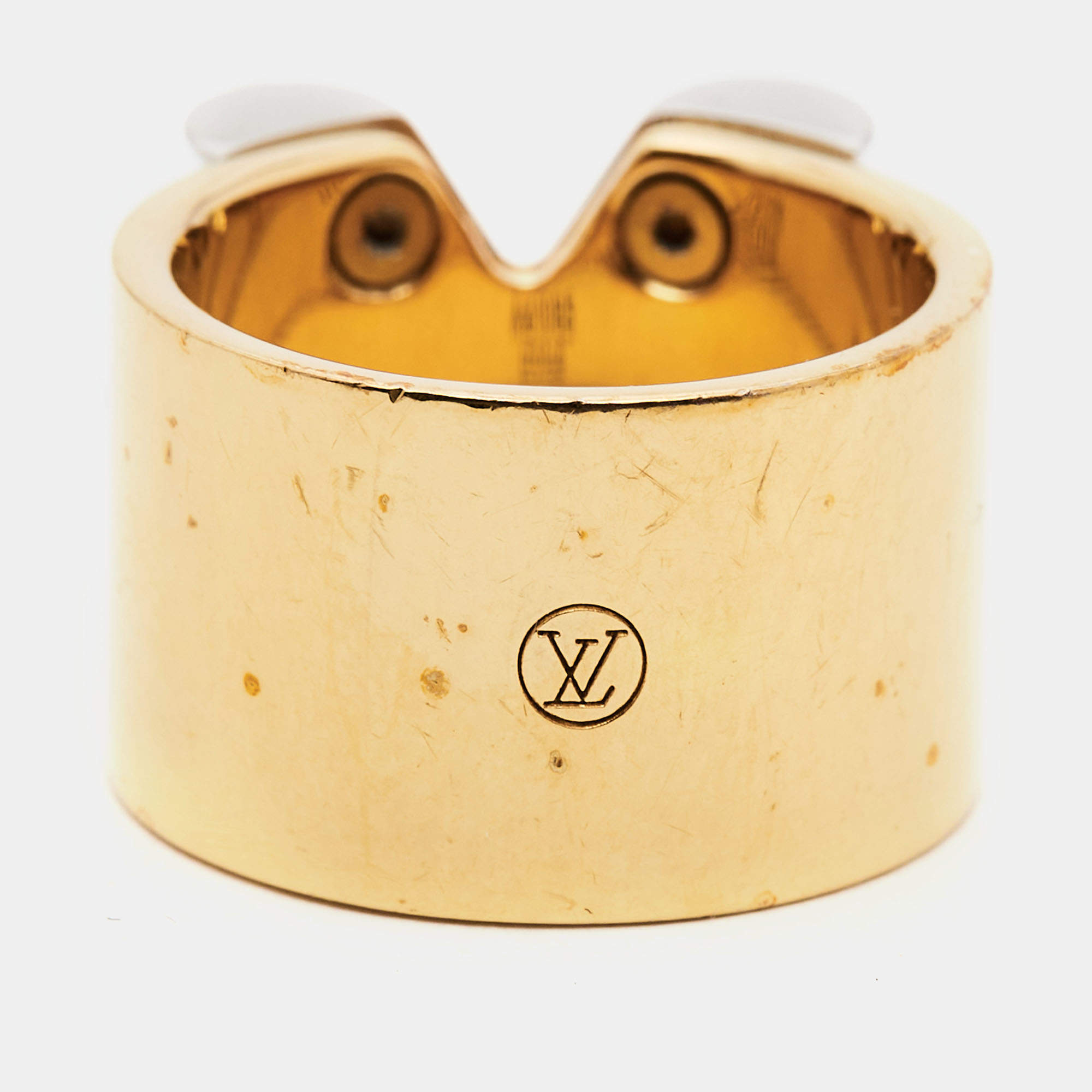 Louis Vuitton Essential V Two Tone Ring Size 54 Louis Vuitton