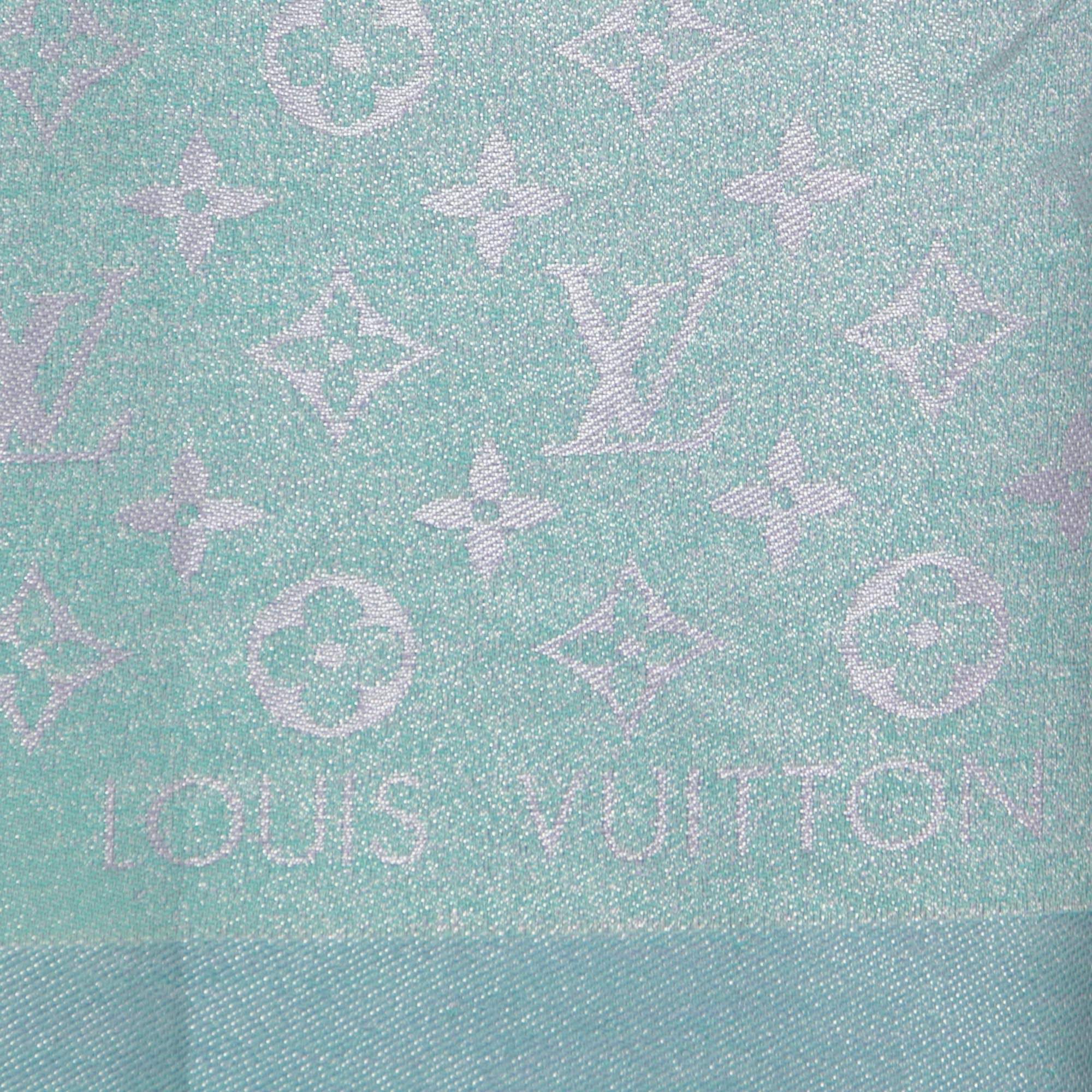 Louis Vuitton Taupe Ombre Monogram Sunrise Shine Shawl