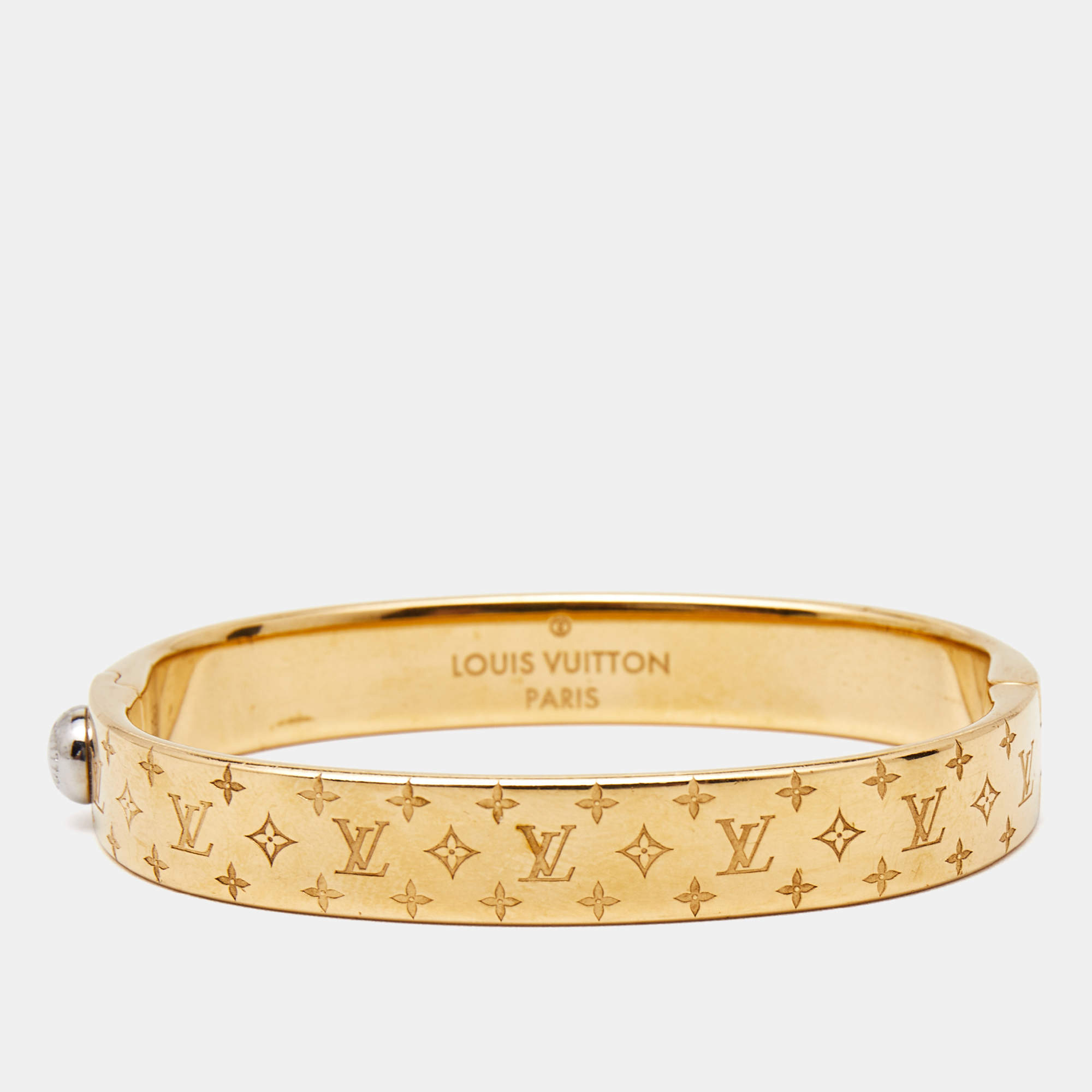 Louis Vuitton, Jewelry, Louis Vuitton Nanogram Silver Bracelet Size M  Authentic New Condition