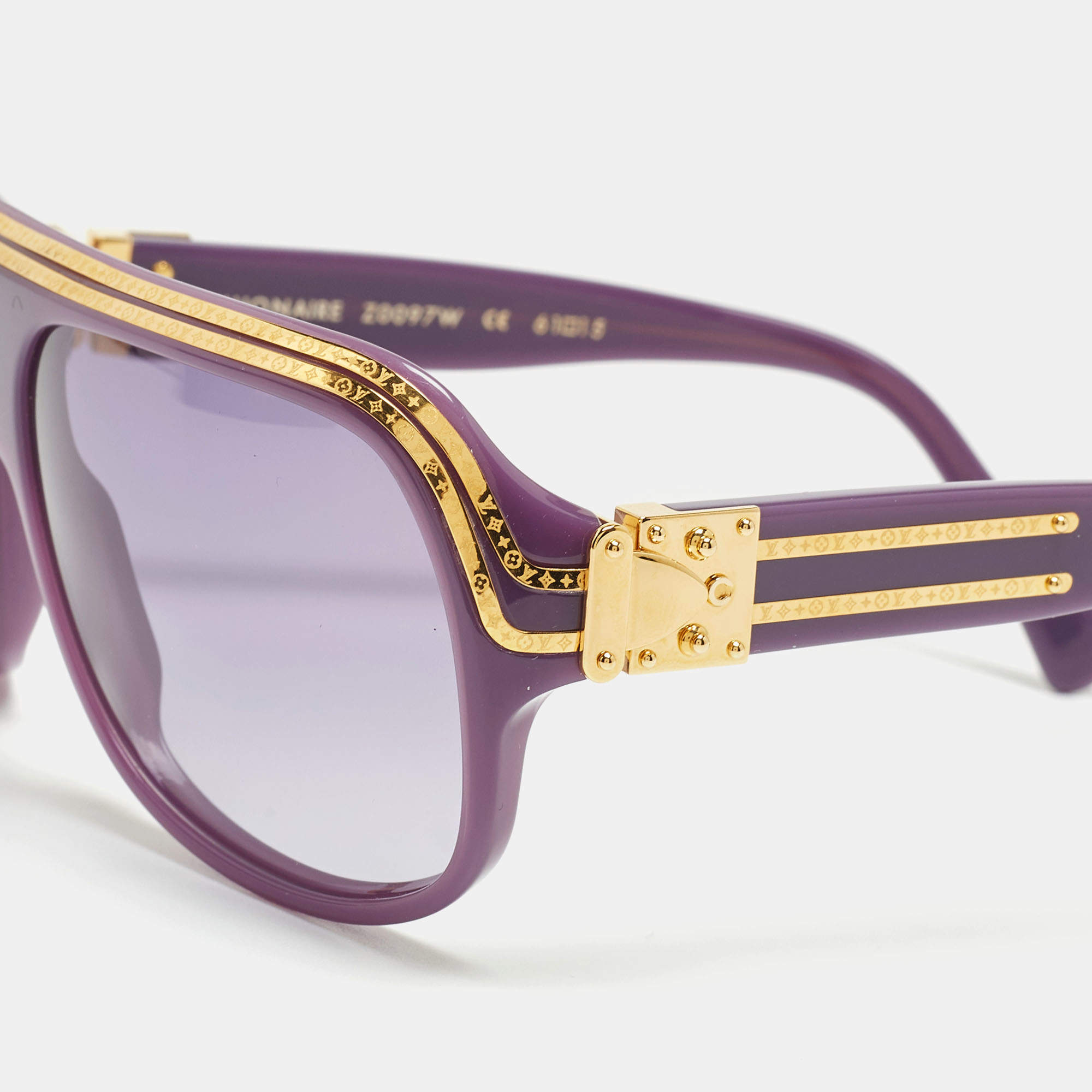 Louis Vuitton Black /Purple Gradient Z0350W Evidence Millionaire Square  Sunglasses Louis Vuitton