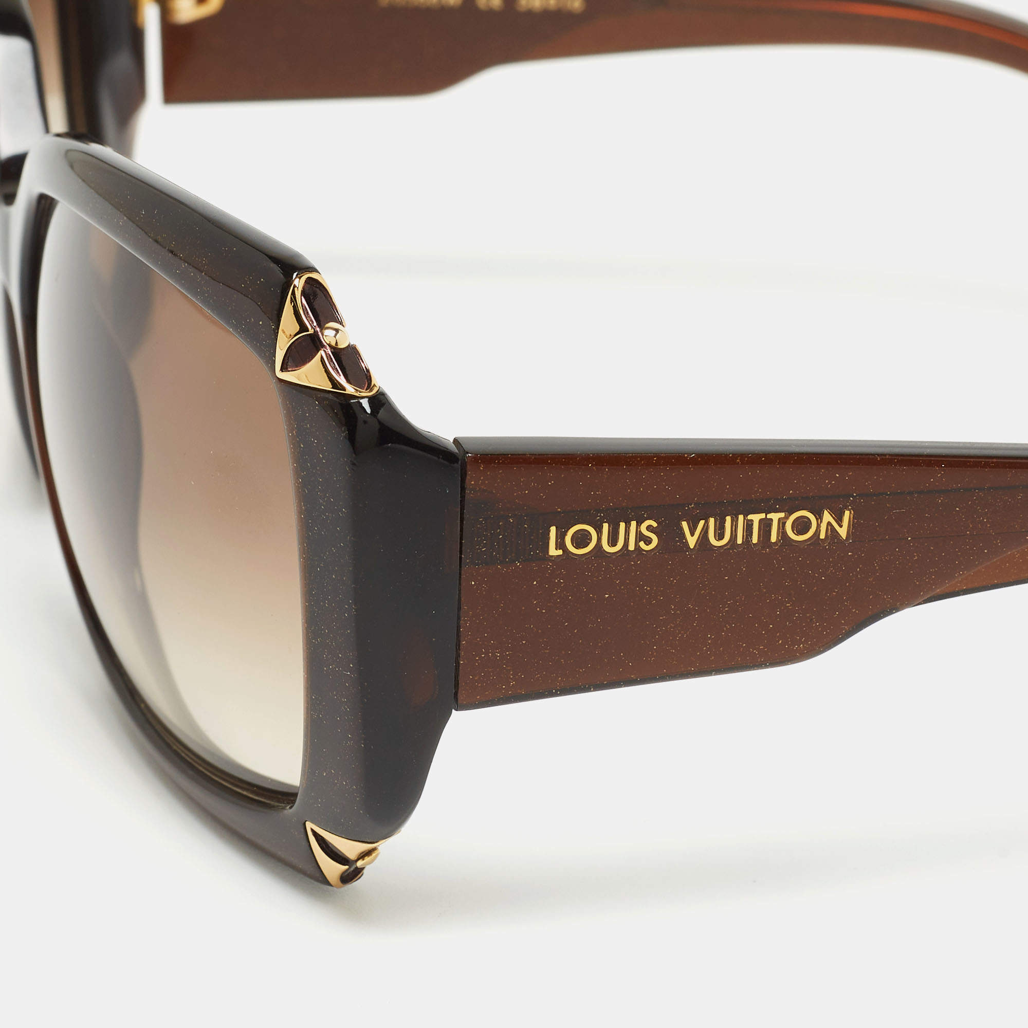 Louis Vuitton Dark Brown Z0366W Hortensia Square Sunglasses Louis