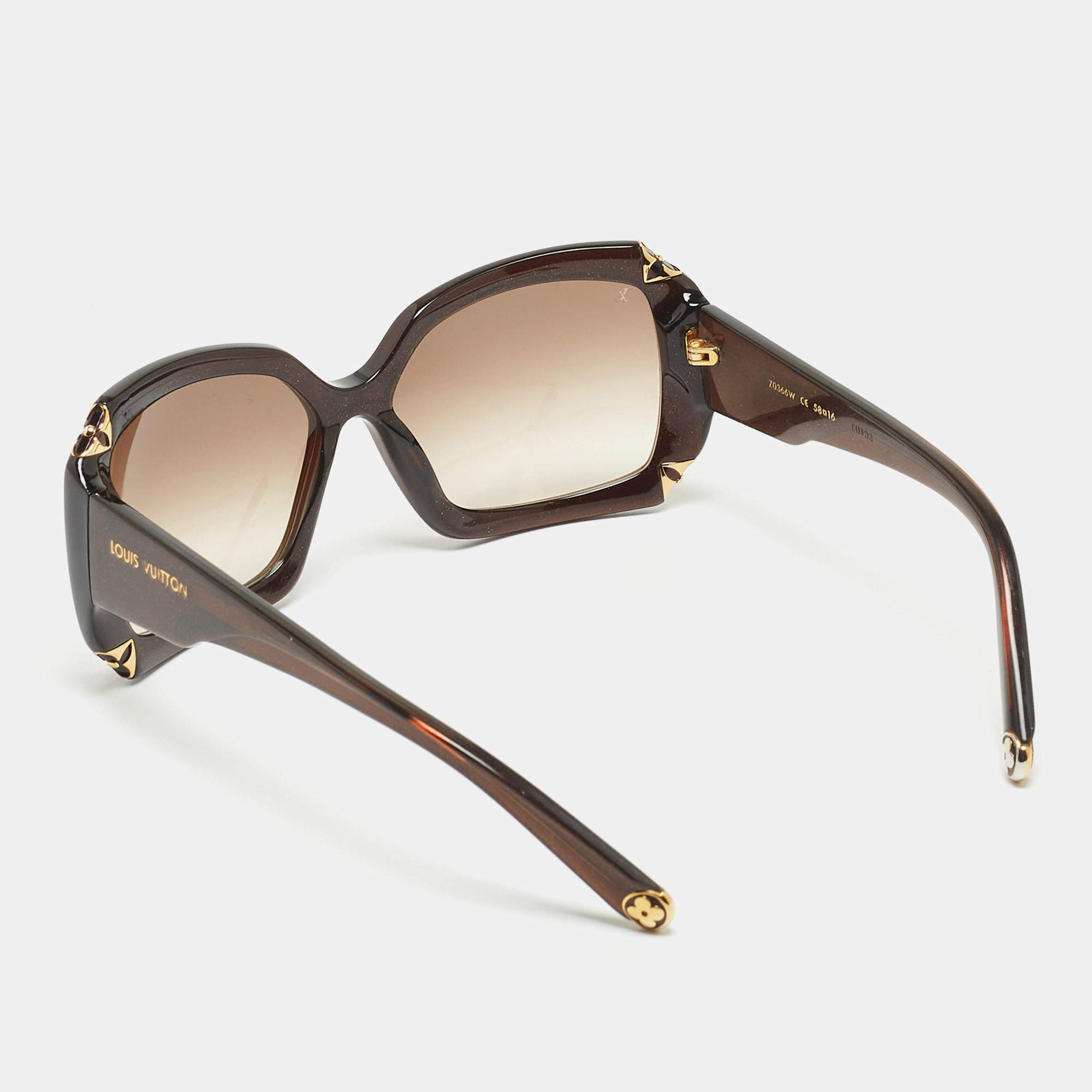 Louis Vuitton Brown Glitter Hortensia Z0366W Gradient Sunglasses Louis  Vuitton