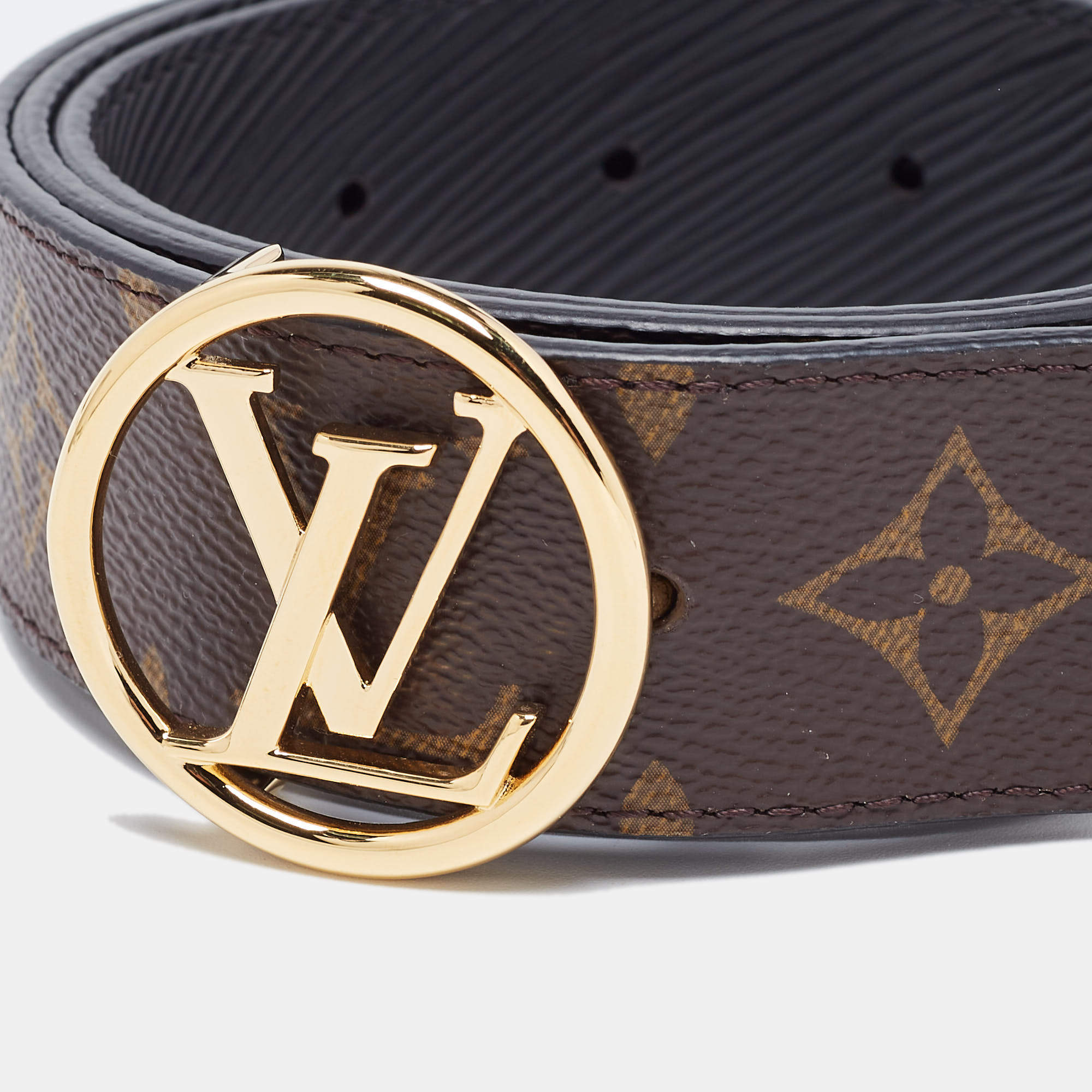 Louis Vuitton Brown Monogram Canvas LV Circle Reversible Belt 75CM Louis  Vuitton