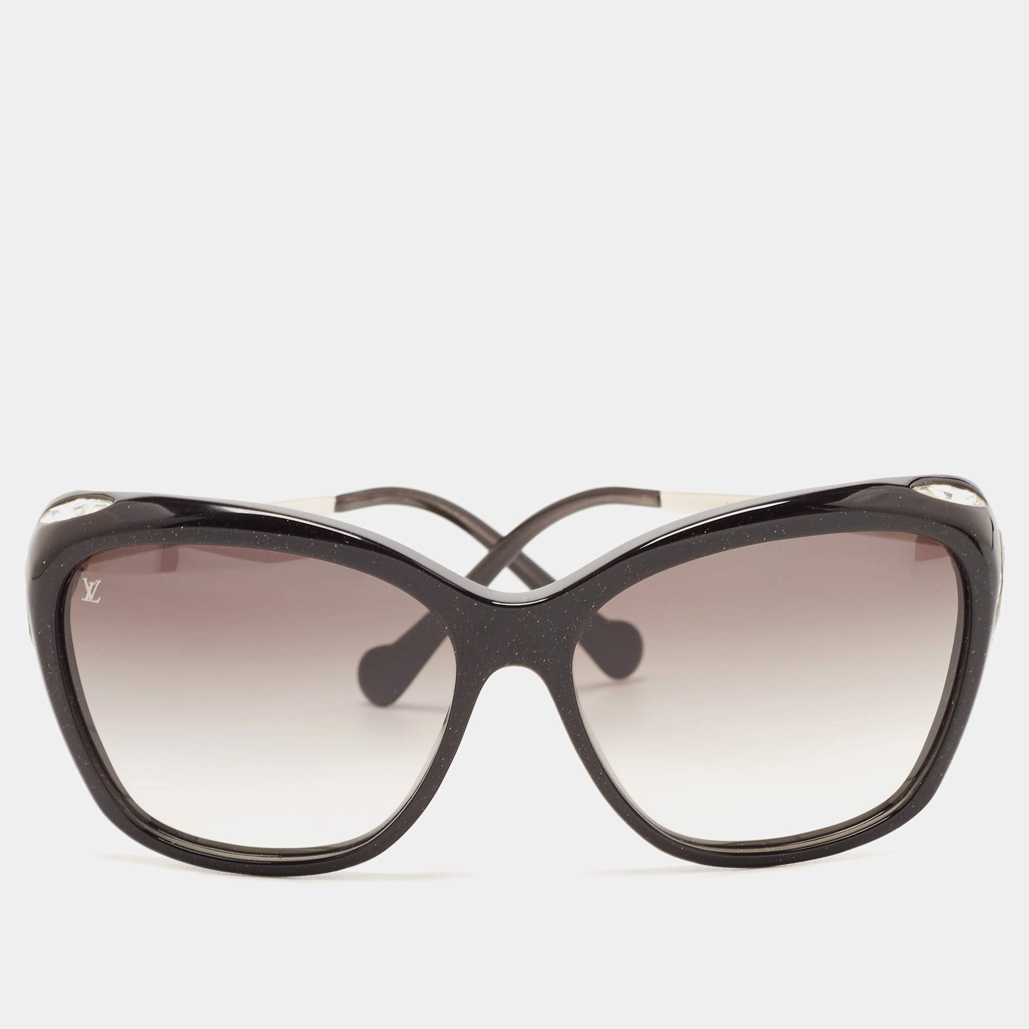 Louis Vuitton Black Gradient Z0760E Crystals Square Sunglasses