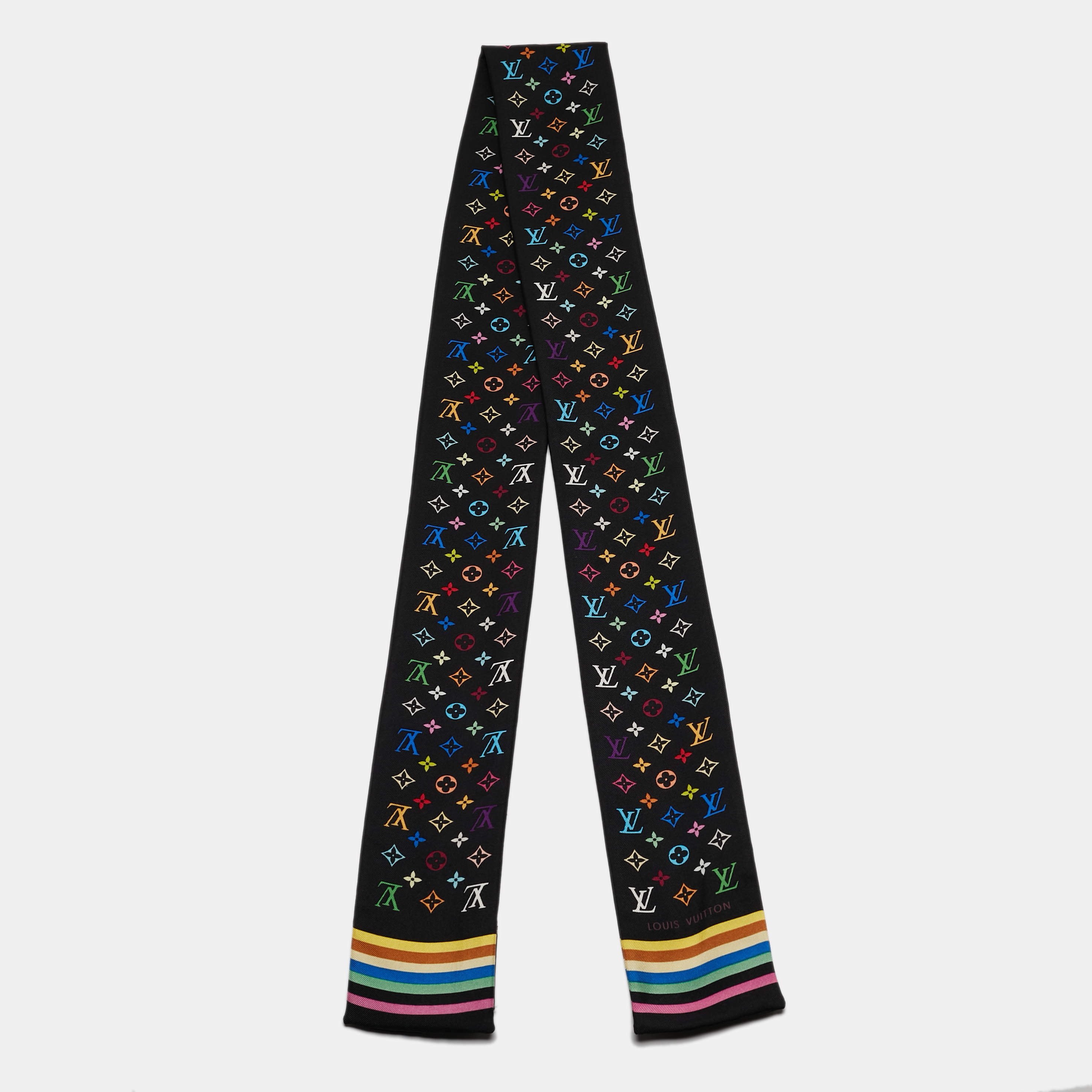 Louis Vuitton Multicolor Monogram Silk Bandeau Scarf 