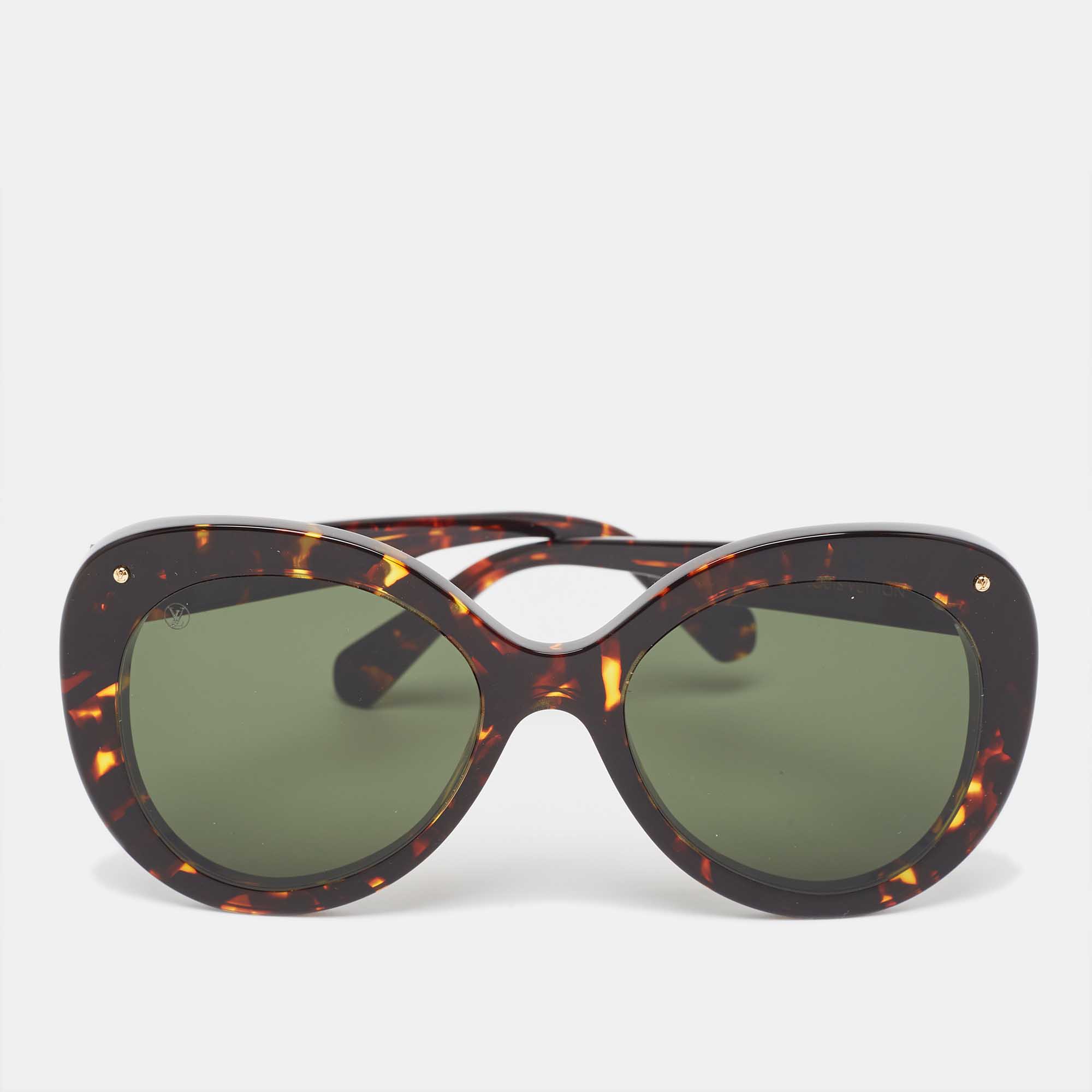 Pre Owned Louis Vuitton Brown Tortoise Z1371W Euphoria Sunglasses