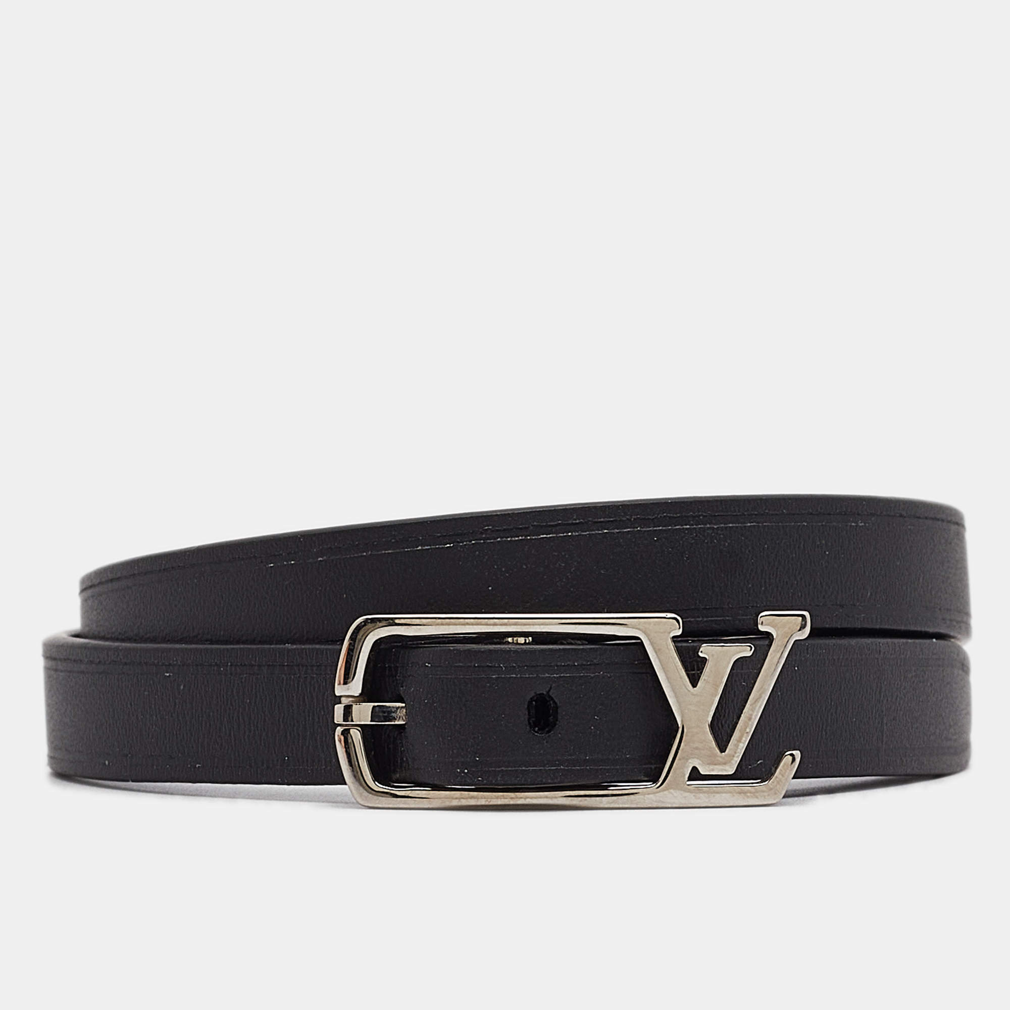 Pre Owned Louis Vuitton Neogram Leather Palladium Plated Bracelet