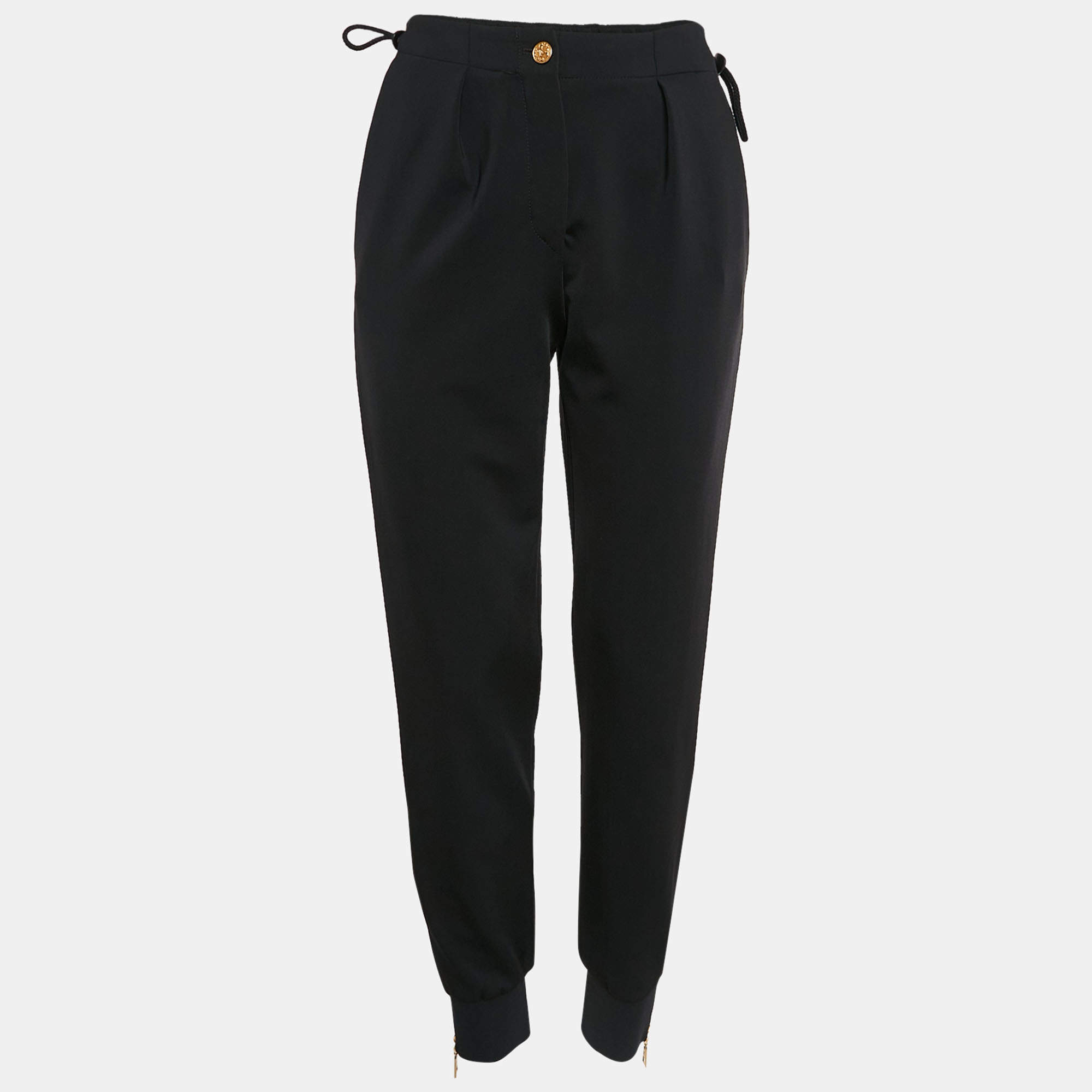 Pre Owned Louis Vuitton Black Technical Jersey Jogger Pants S