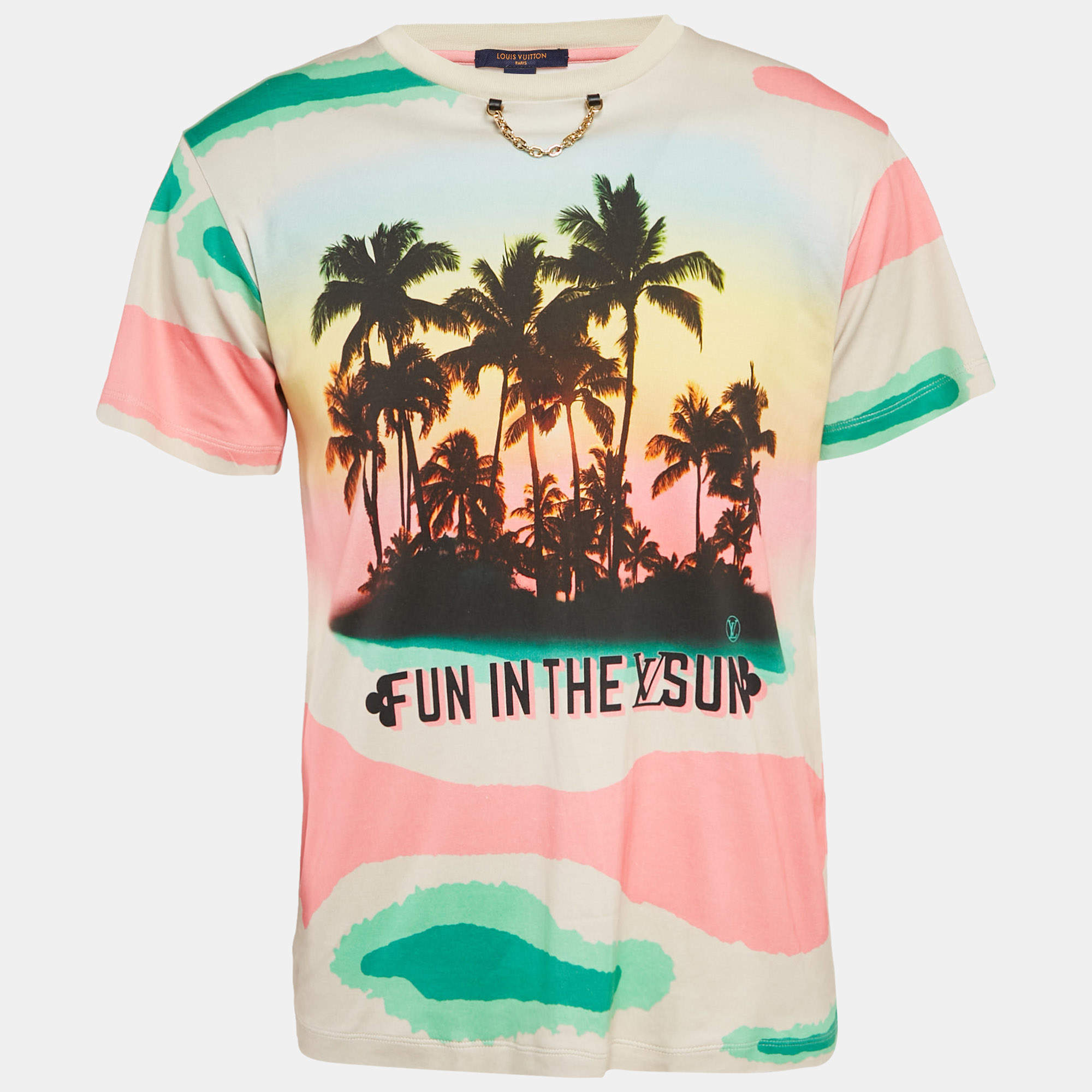 Louis Vuitton Multicolor Epi Print Cotton T-Shirt M