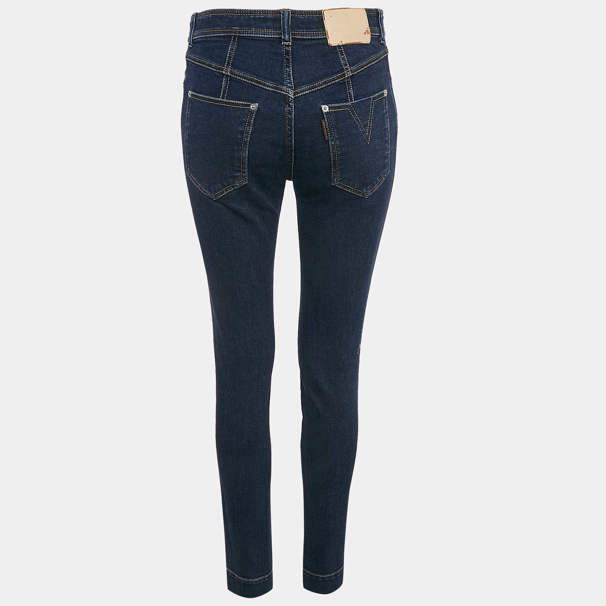 Louis Vuitton ストレートレッグデニム USA28 Louis Vuitton Blue Monogram Denim Straight Leg Jeans S Waist 28